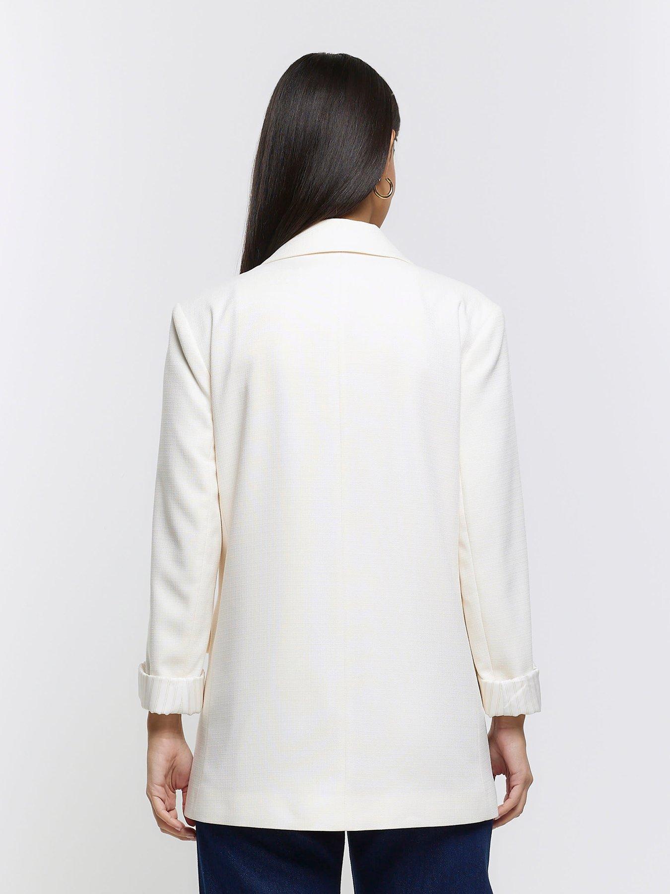 River island cream on sale blazer