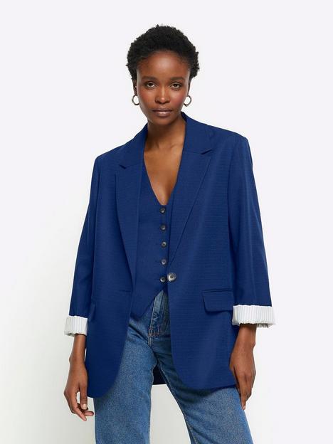 All Offers | Blazers | Blue | River island | Coats & jackets | Women ...