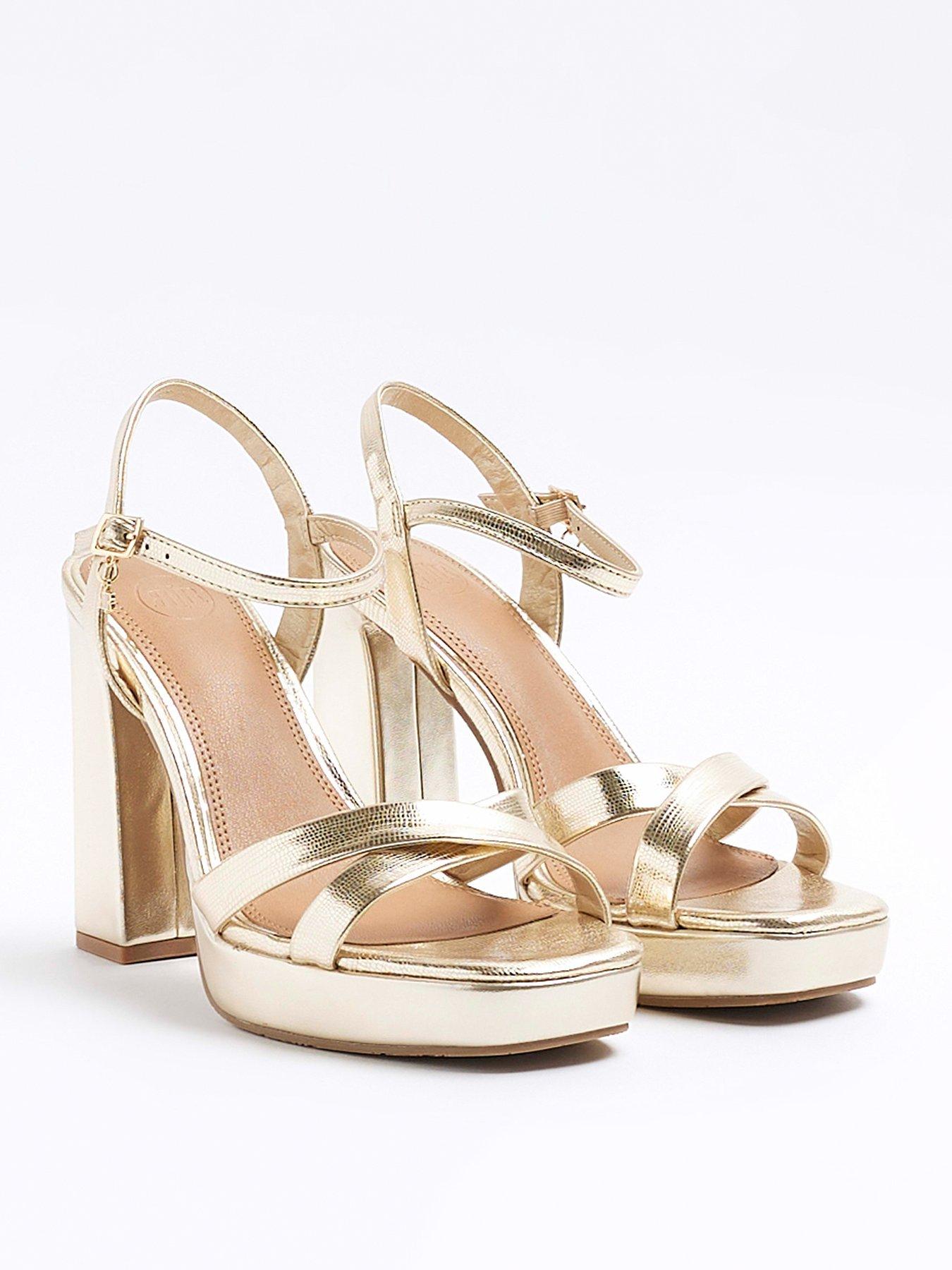 River island hot sale gold sandals