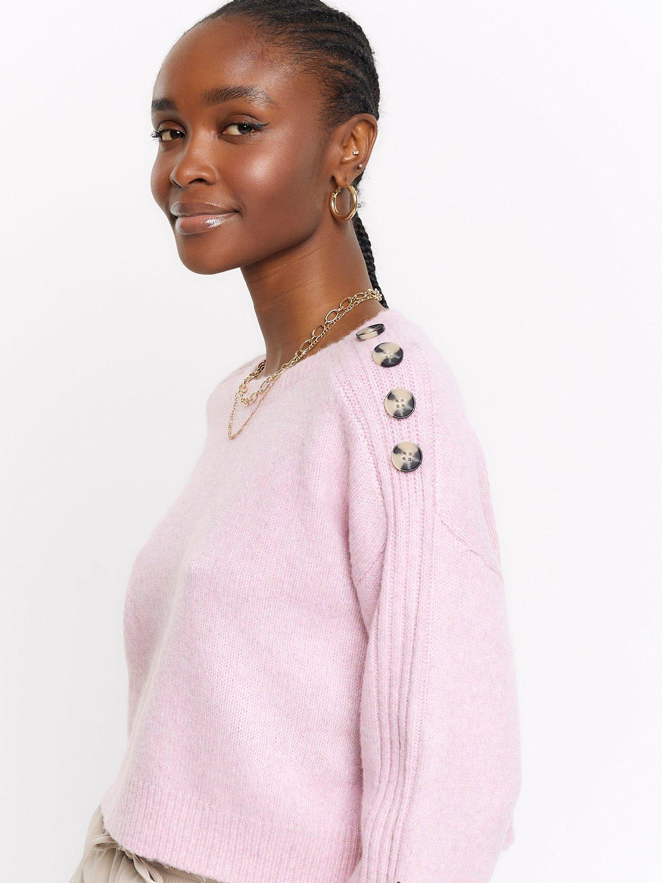 Baby pink cropped jumper best sale