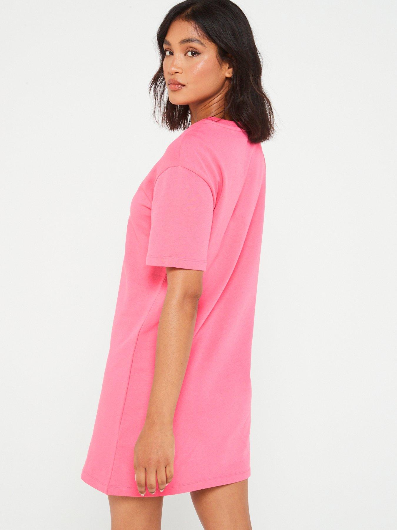 Pink cotton shirt dress online