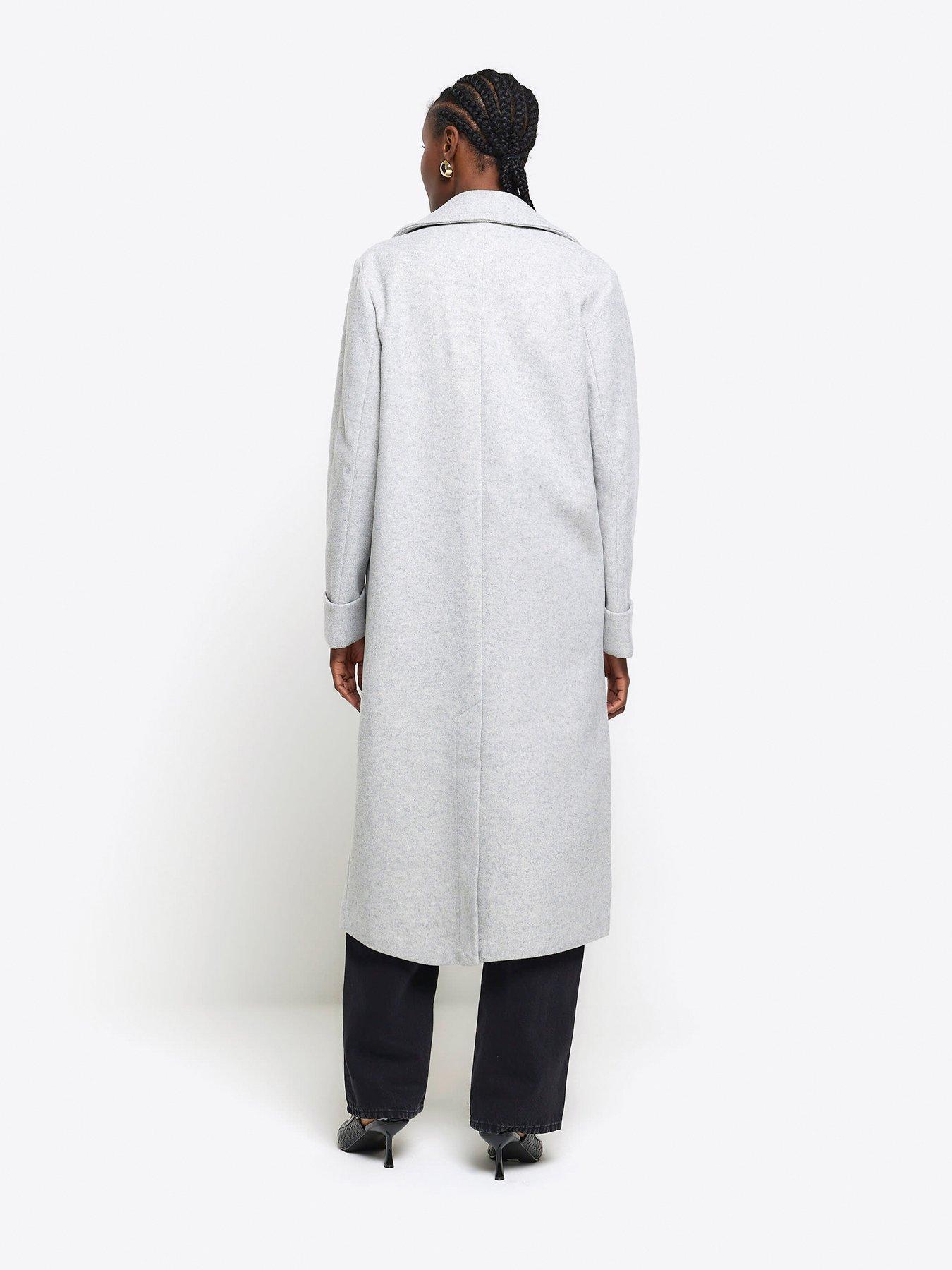 Light grey duster coat hot sale