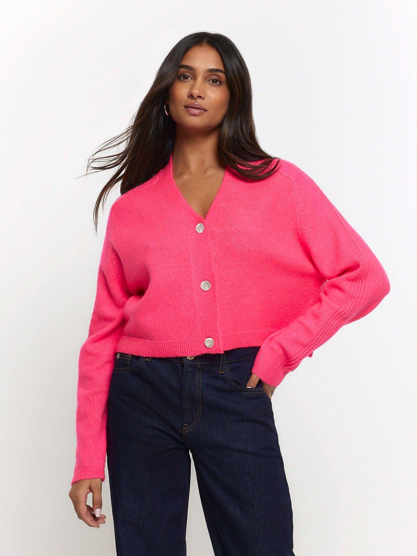 Fuschia pink outlet cardigans