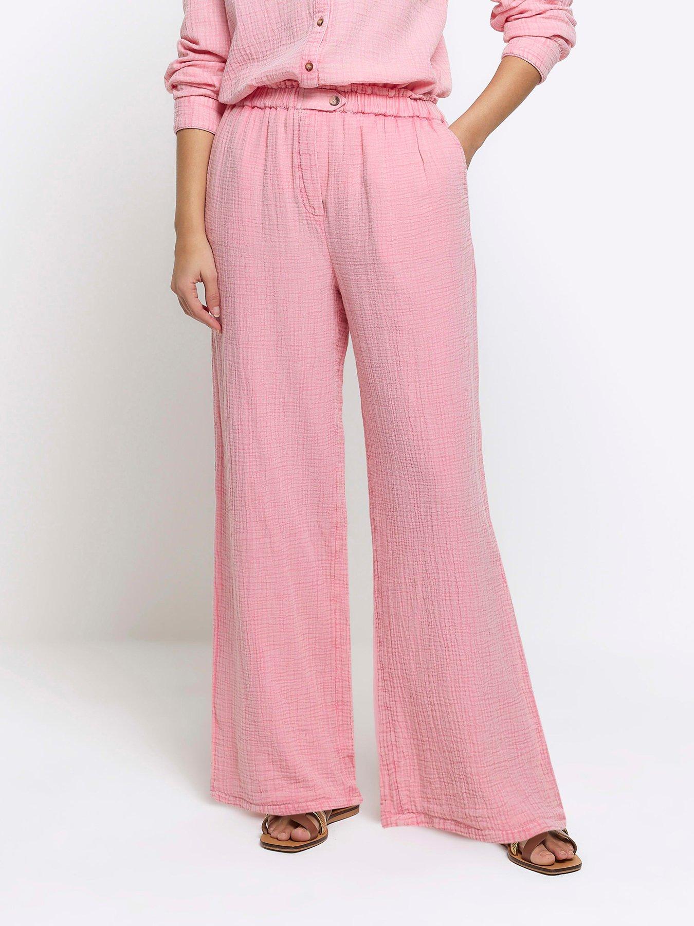Ruby Pleated Wide Leg Pink Trouser – By Sophie Louise Boutique