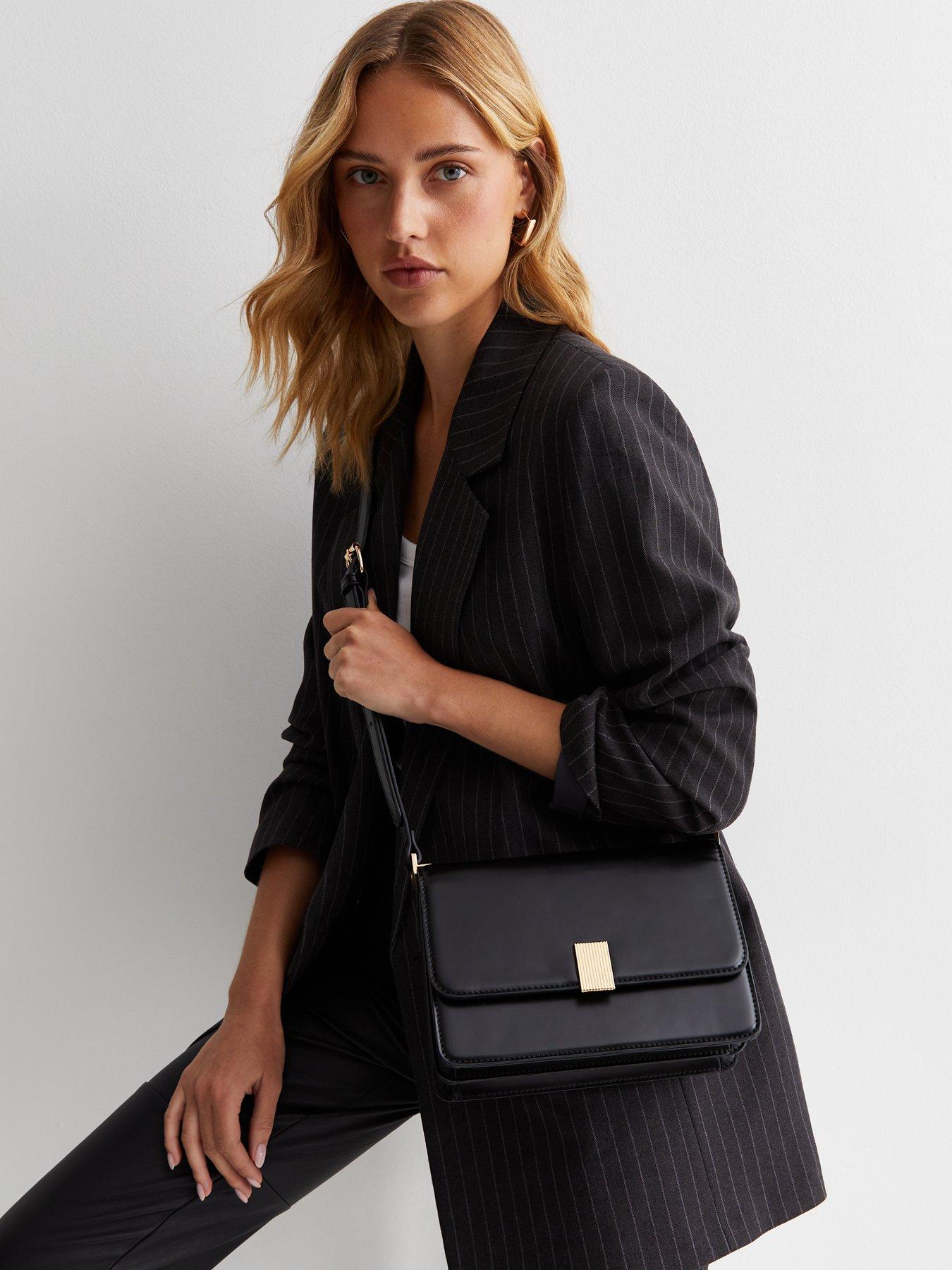 New Look Leather-Look Cross Body Bag - Black | Very.co.uk