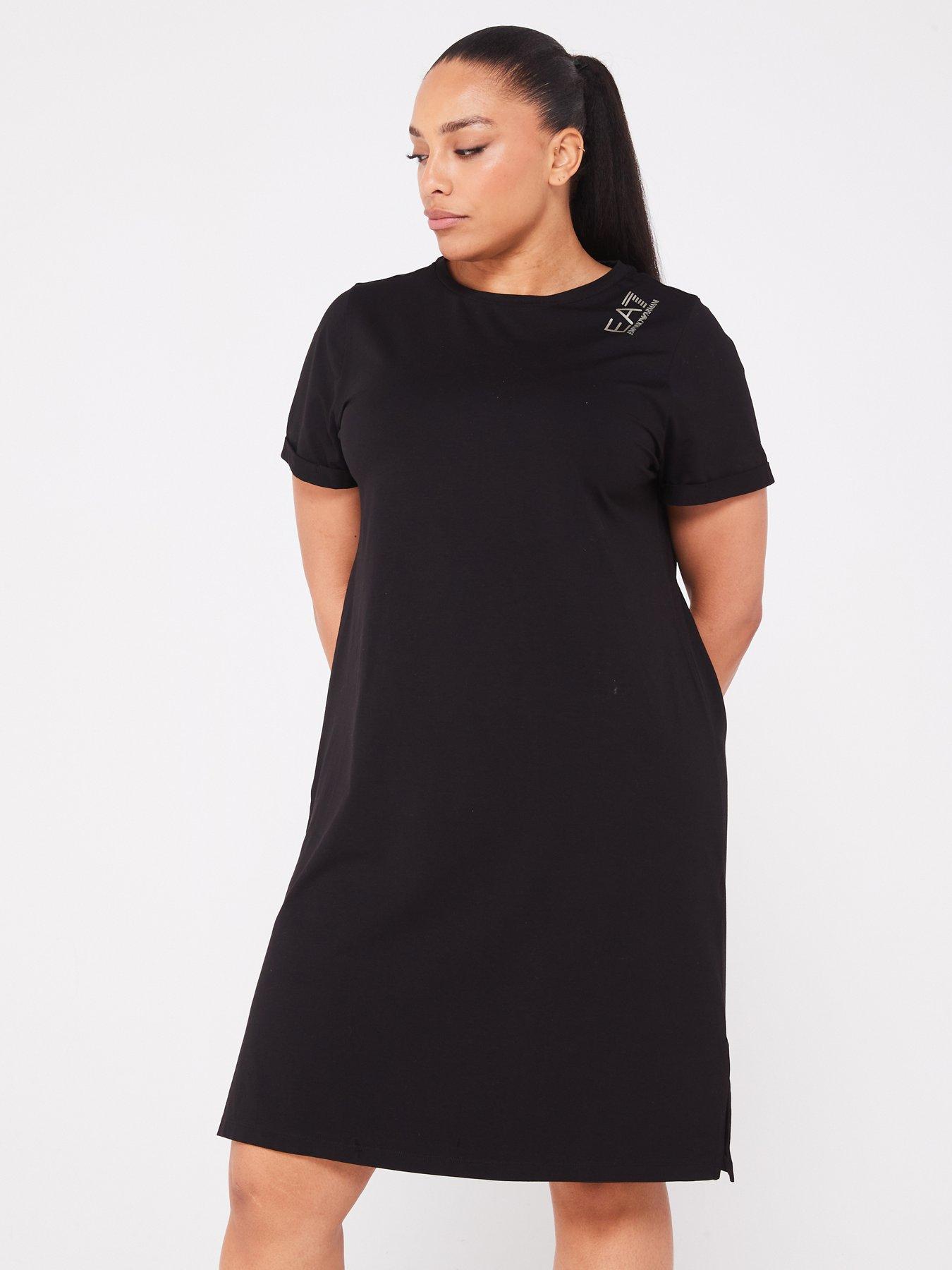 Plus Logo T shirt Dress Black