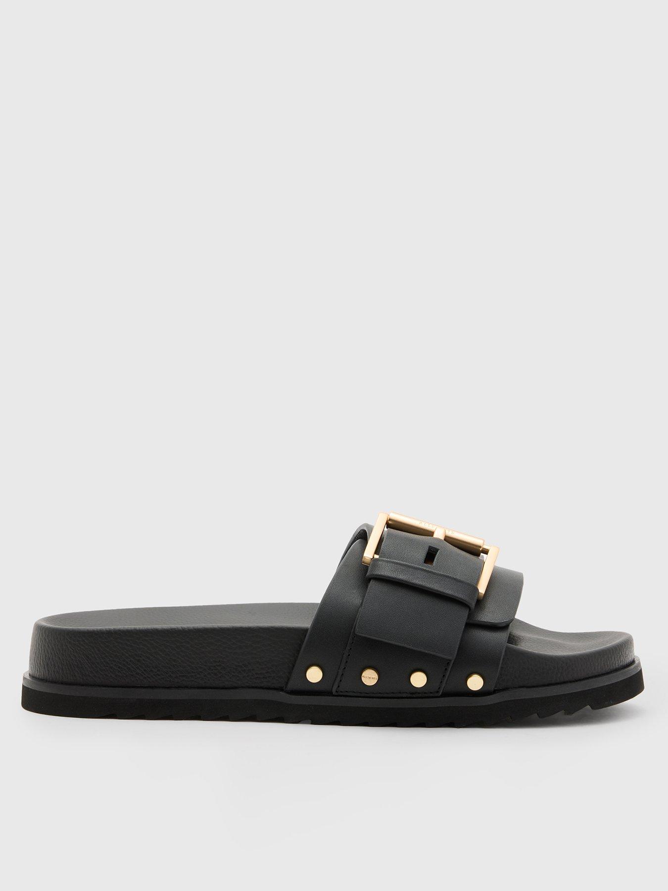 undefined Ellie Stud Sliders - Black