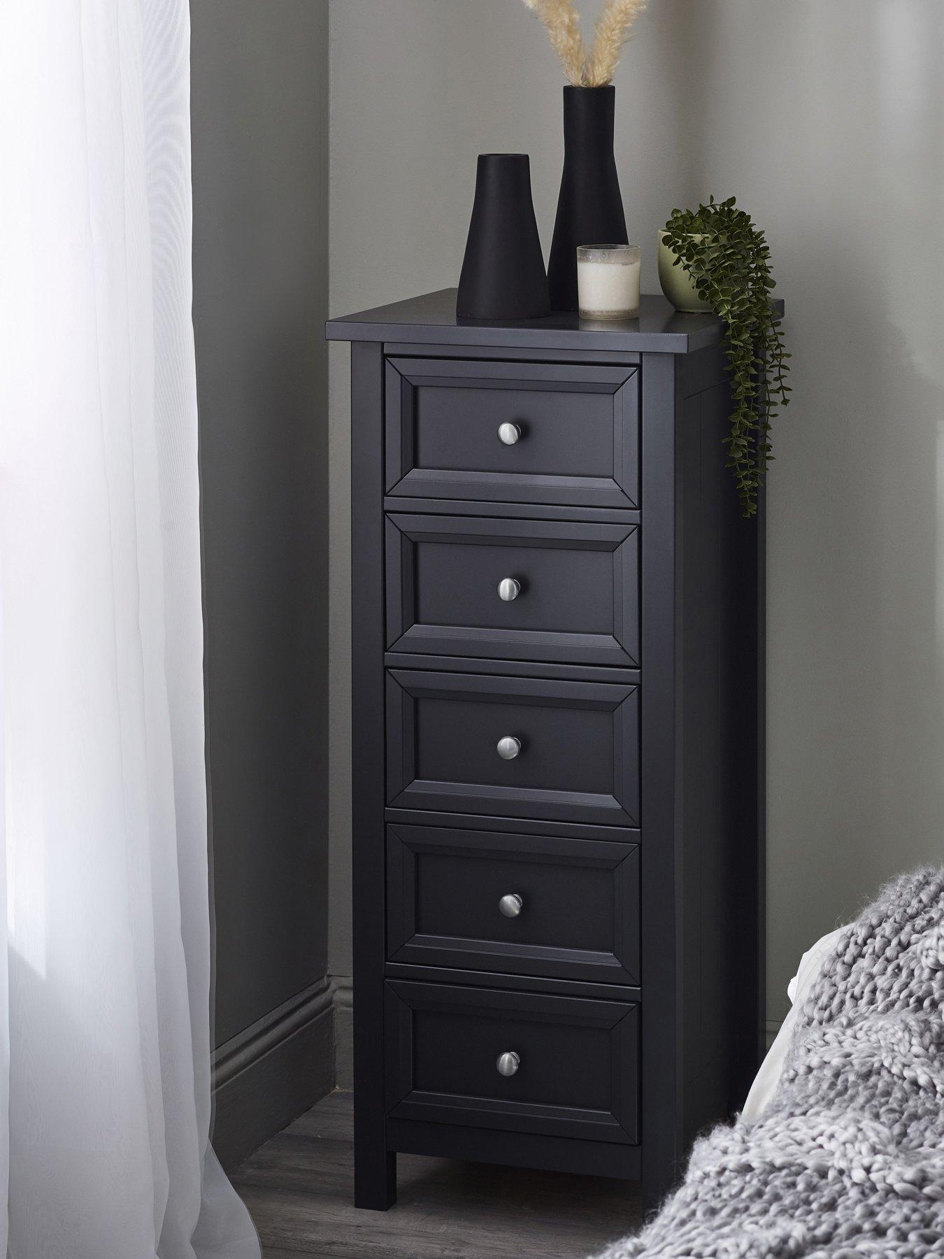 undefined Maine 5 Drawer Chest - Anthracite