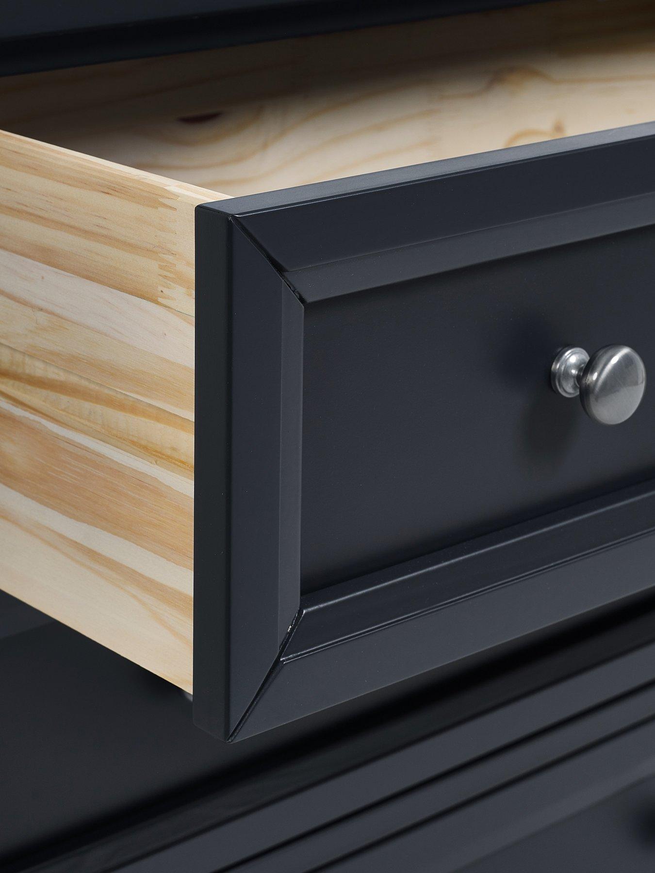 Image 6 of 6 of Julian Bowen Maine 3 Drawer Wide Chest Anthracite