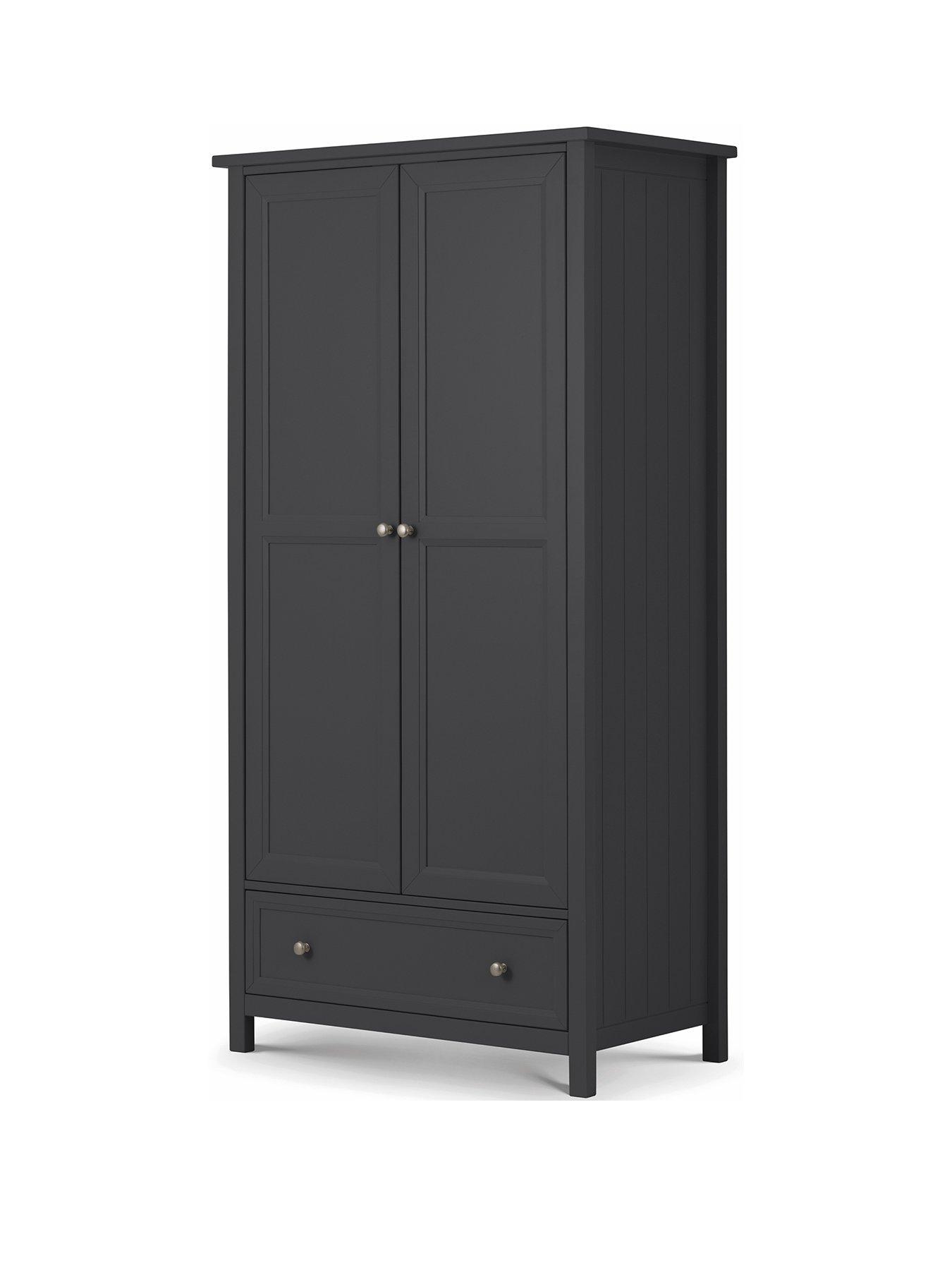 Image 2 of 6 of Julian Bowen Maine 2 Door Combination Wardrobe Anthracite