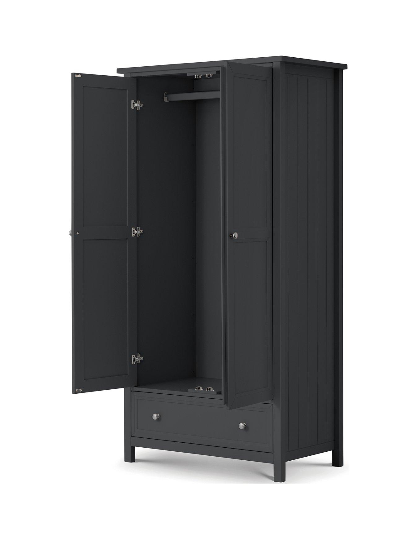 Image 3 of 6 of Julian Bowen Maine 2 Door Combination Wardrobe Anthracite