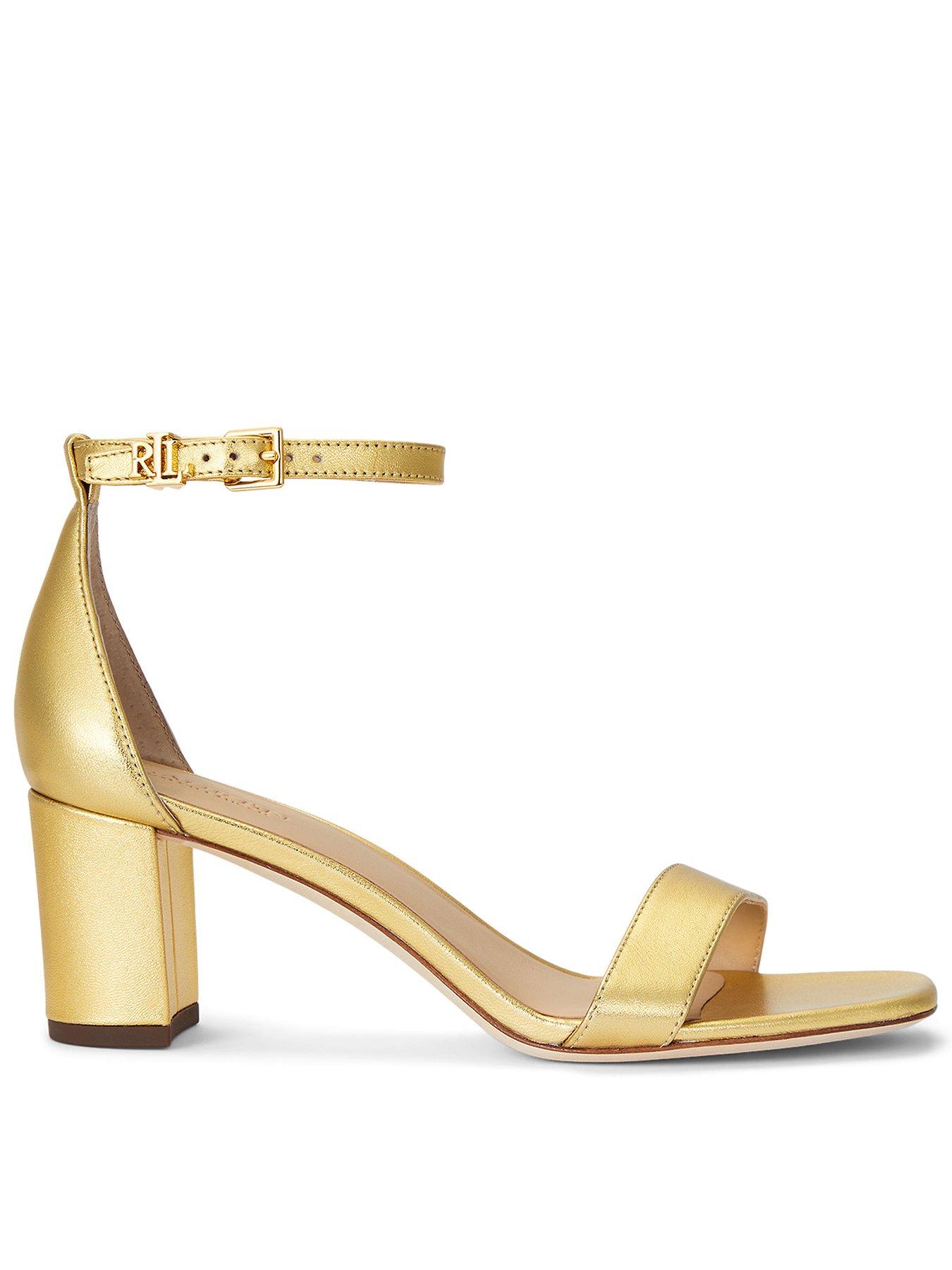 Lauren by Ralph Lauren Logan Sandals - Gold | Very.co.uk