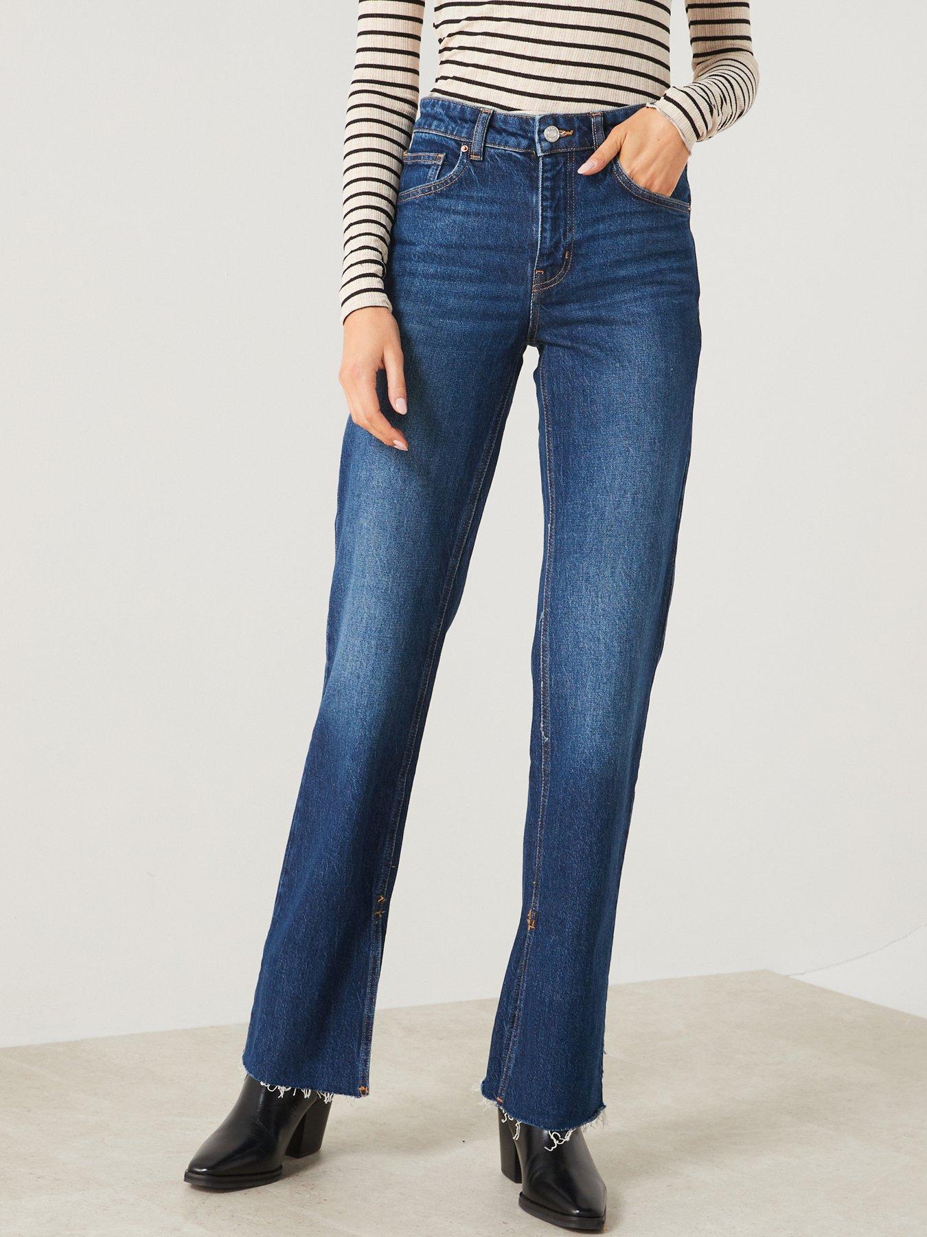 Mango Flared Design Medium Waist Jeans | Very.co.uk