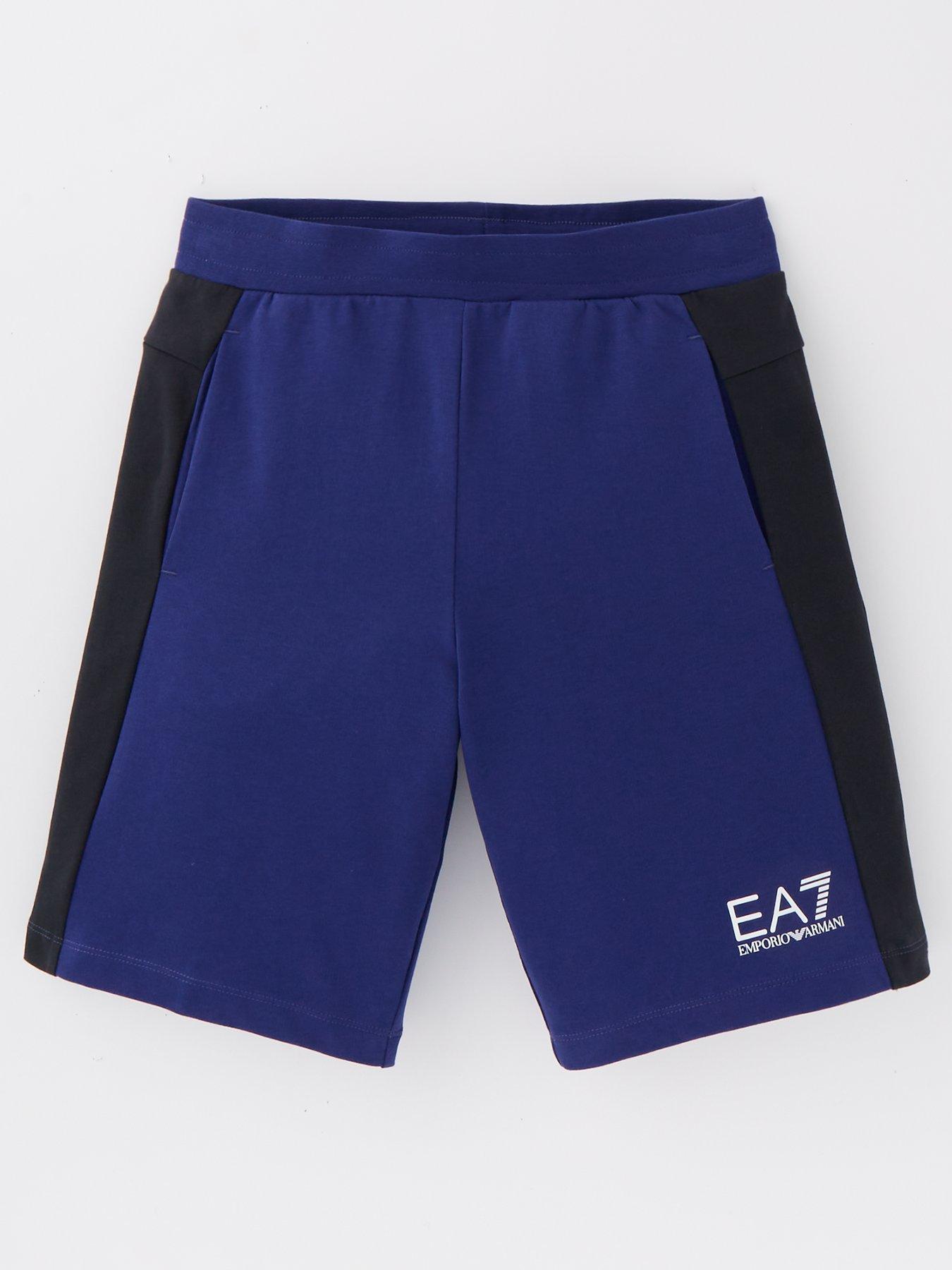 EA7 Emporio Armani Boys Summer Block Jog Shorts Blue Very