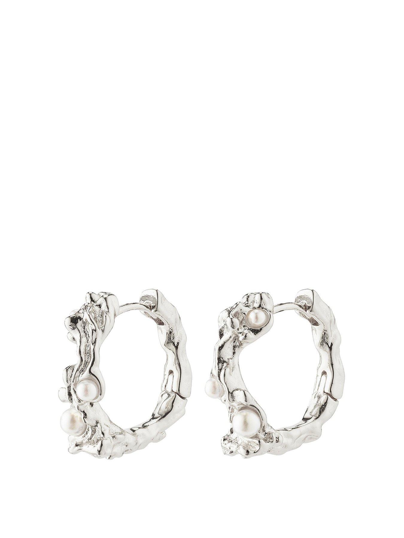Product photograph of Pilgrim Raelynn Silver-plated Earrings from very.co.uk