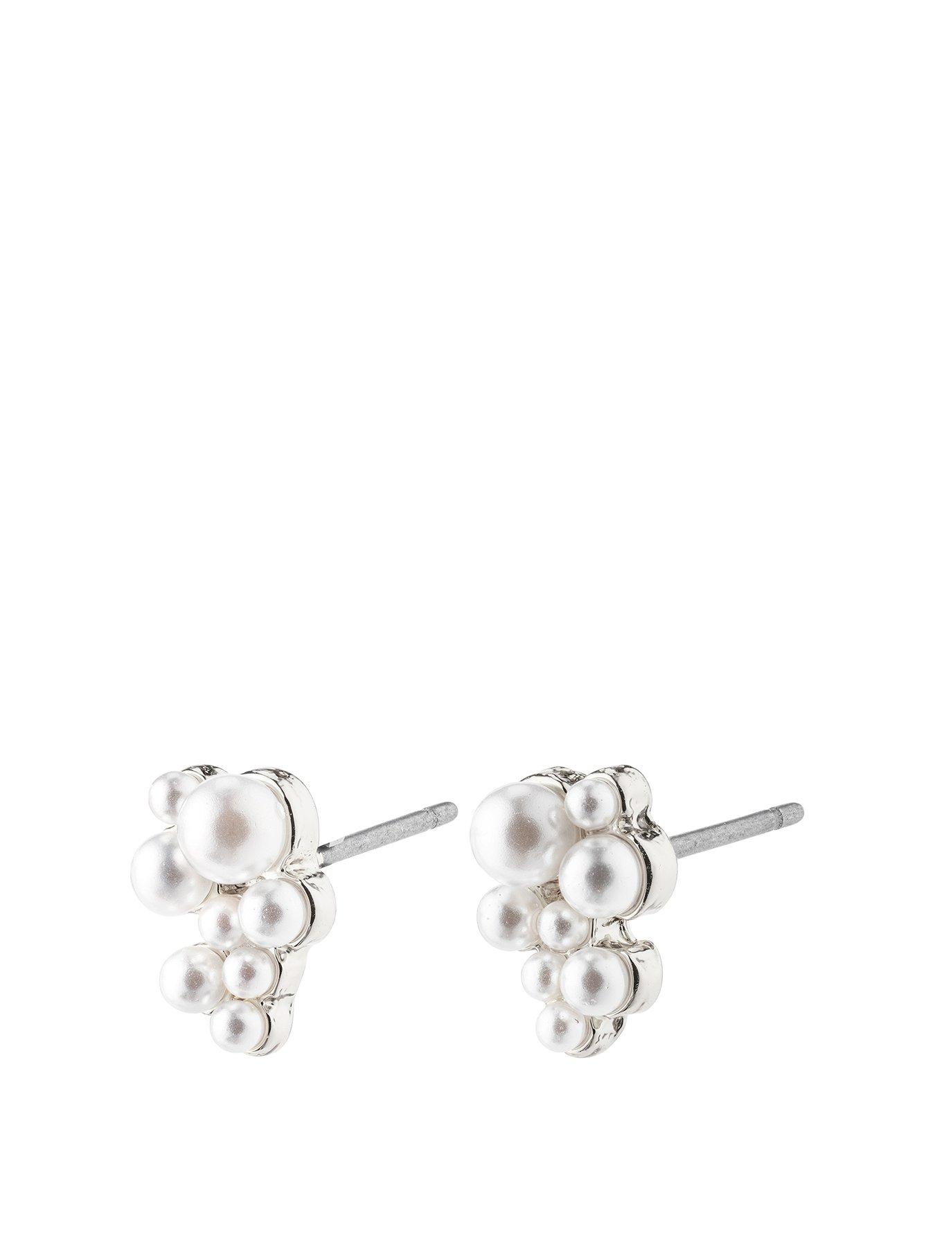 Pilgrim RELANDO beaded earrings silver-plated