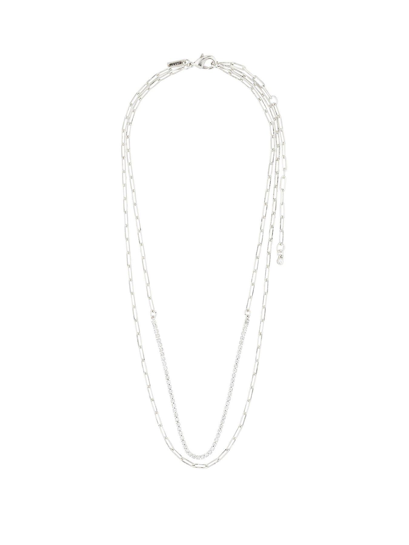 undefined ROWAN necklace, 2-in-1, silver-plated
