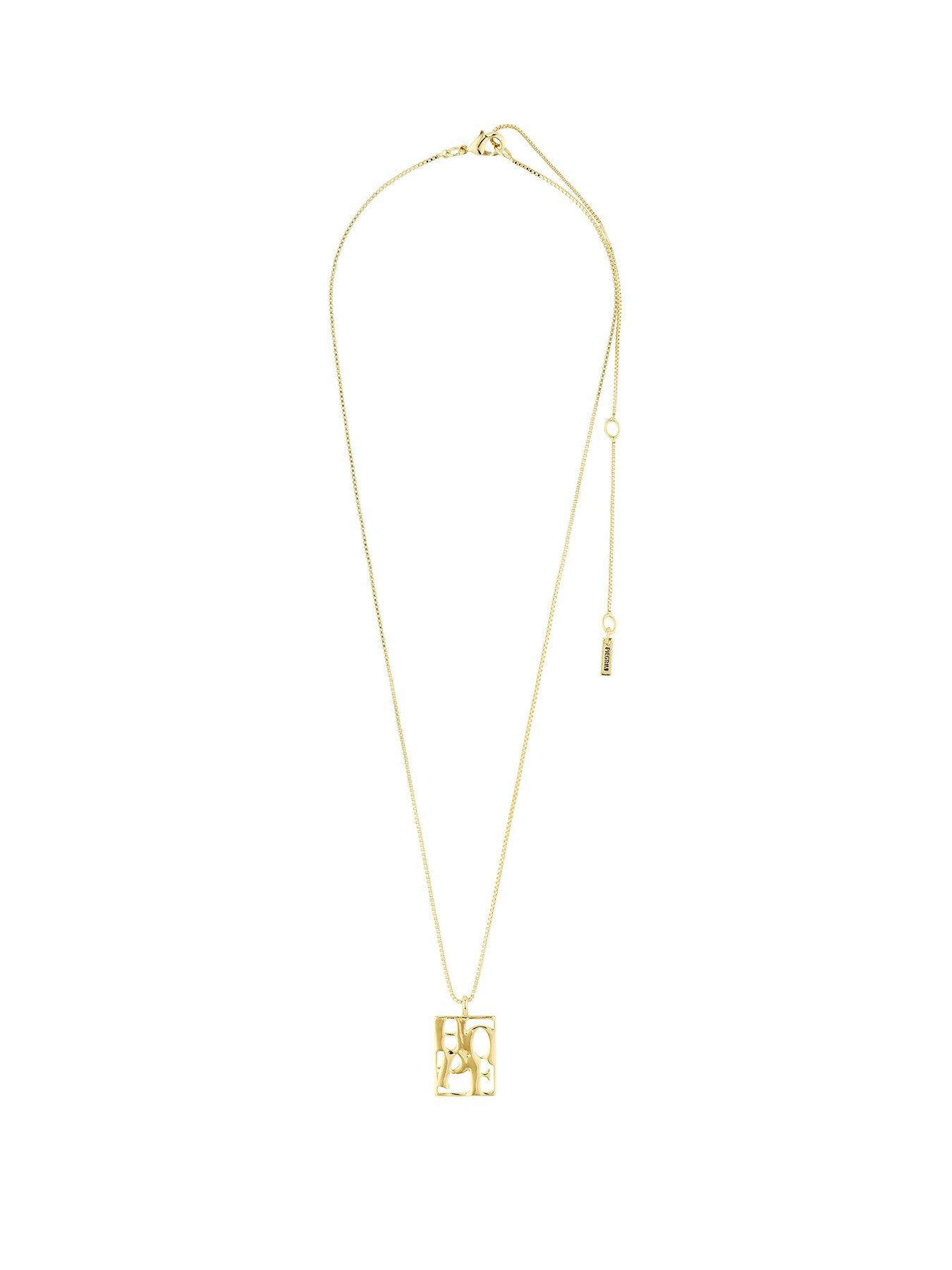 Pilgrim LOVE TAG, HOPE necklace gold-plated