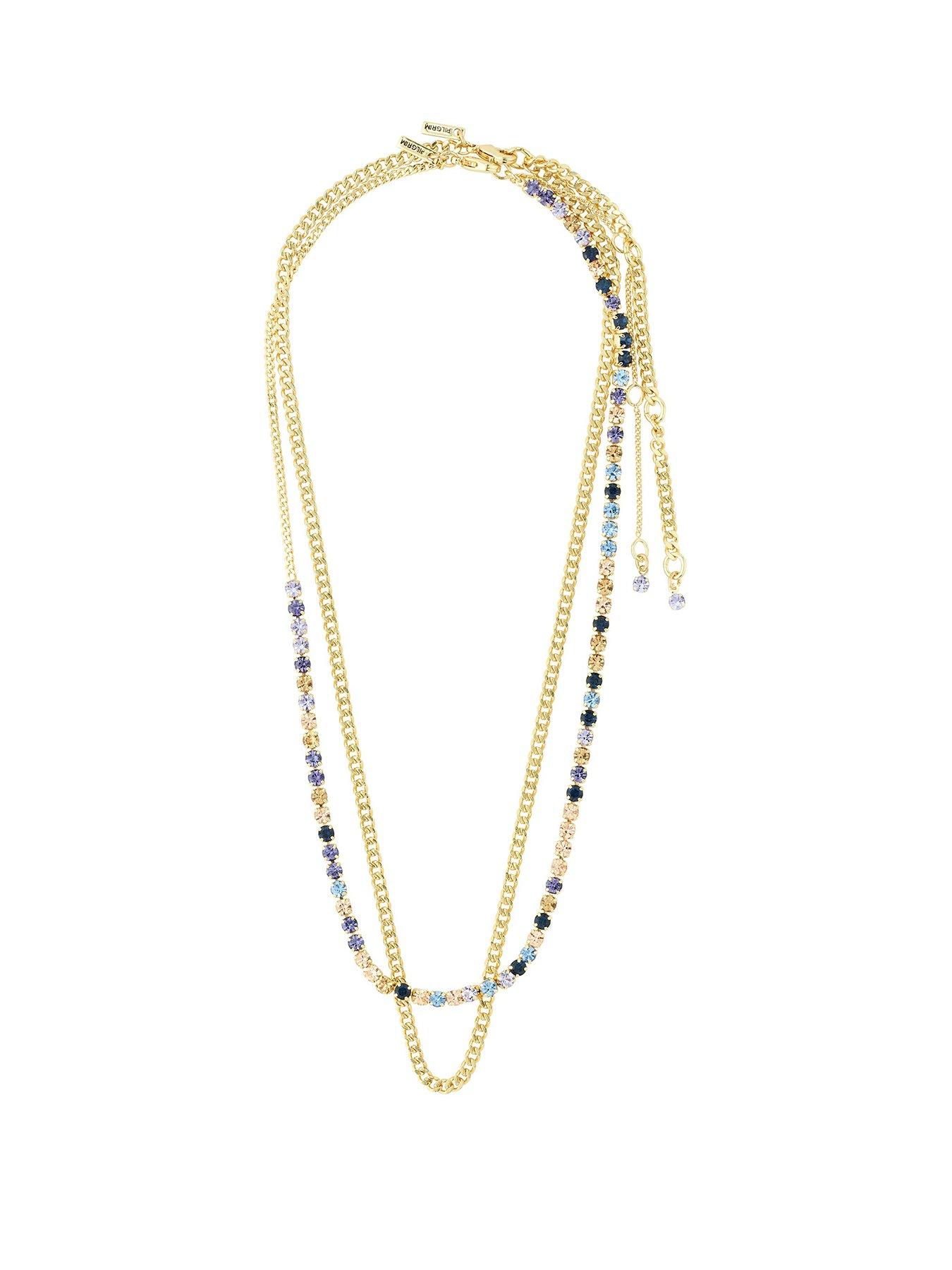 Pilgrim REIGN necklaces, 2-in-1 set, gold-plated