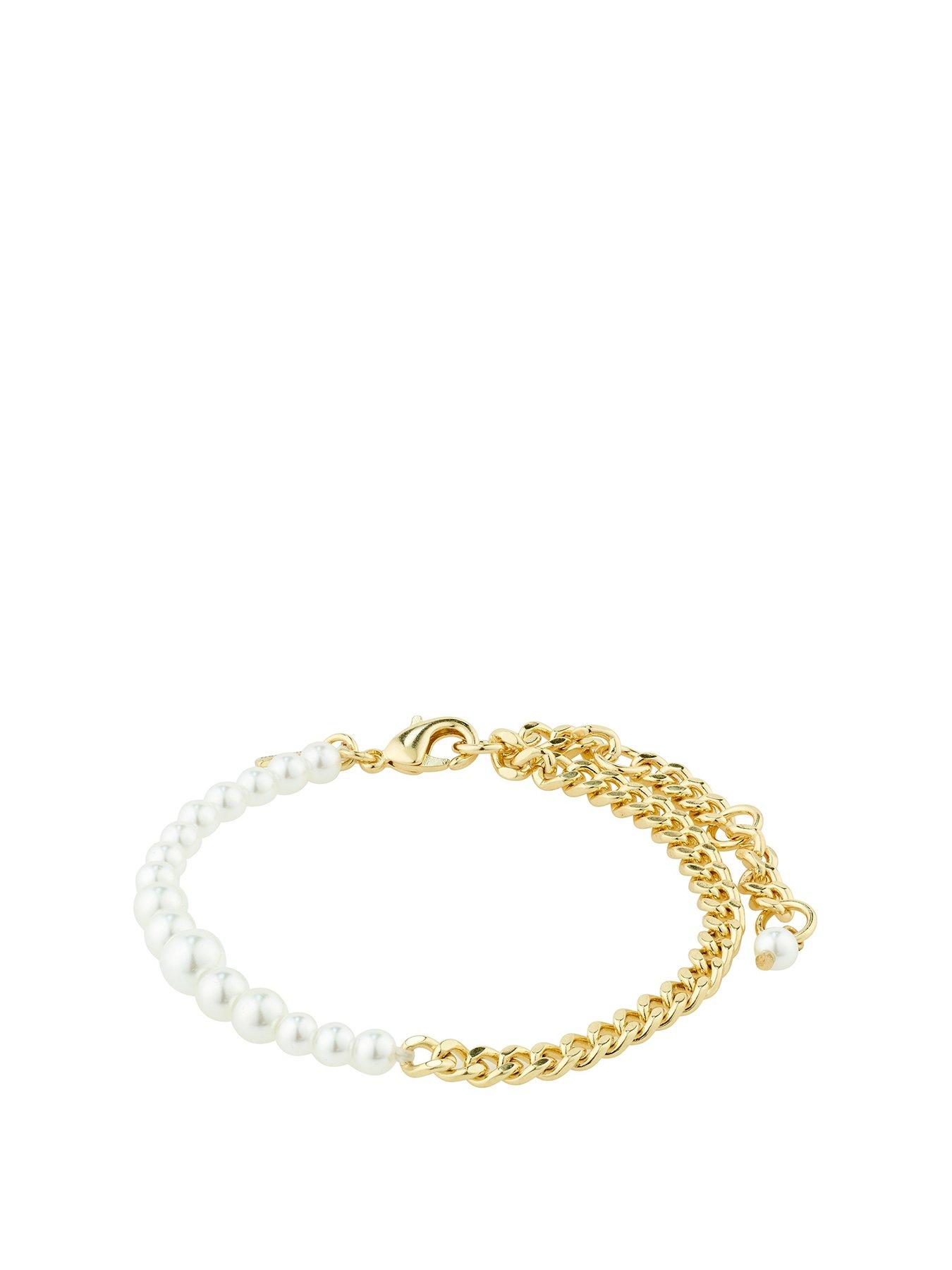 Image of Pilgrim RELANDO beaded bracelet gold-plated