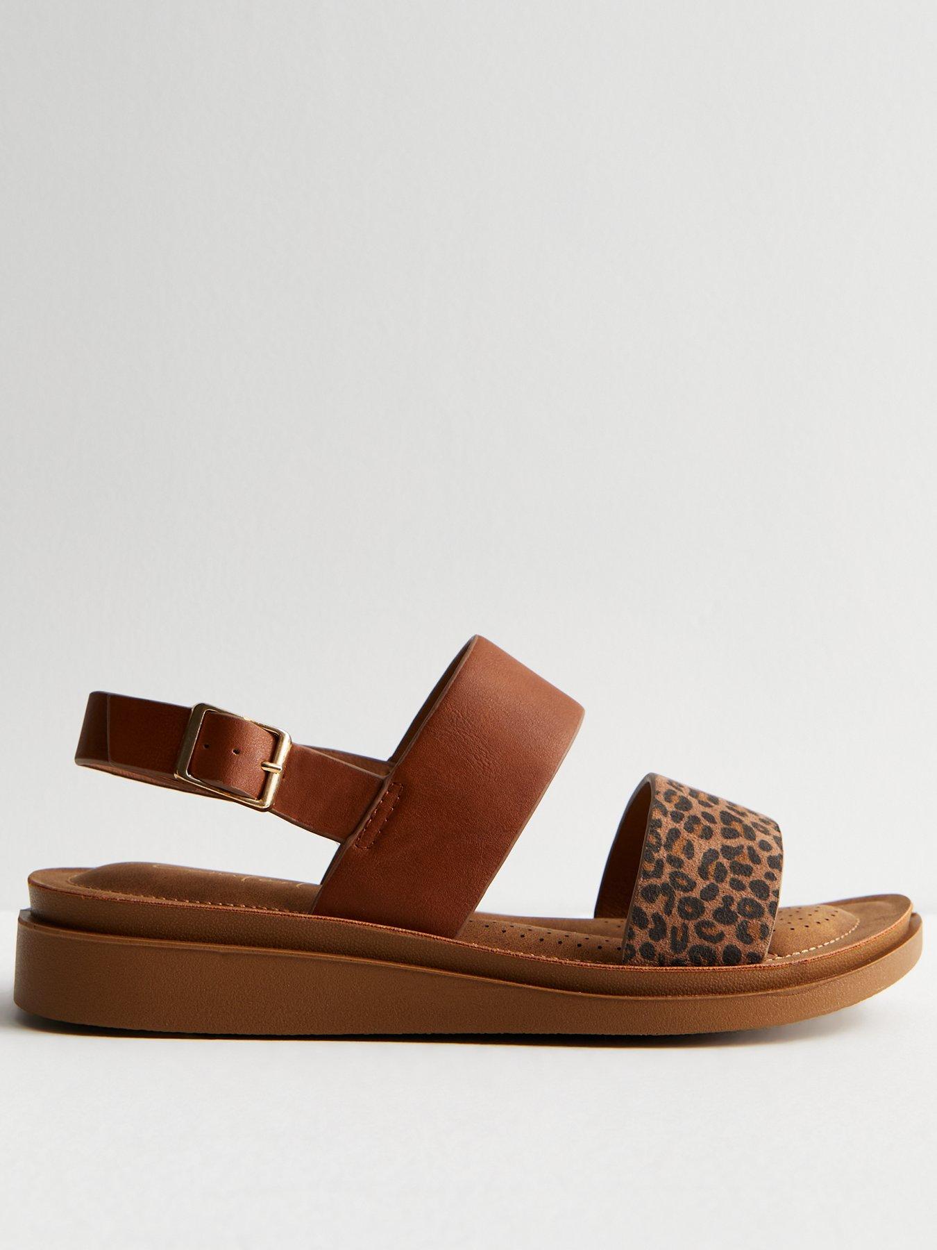 Animal print hot sale footbed sandals