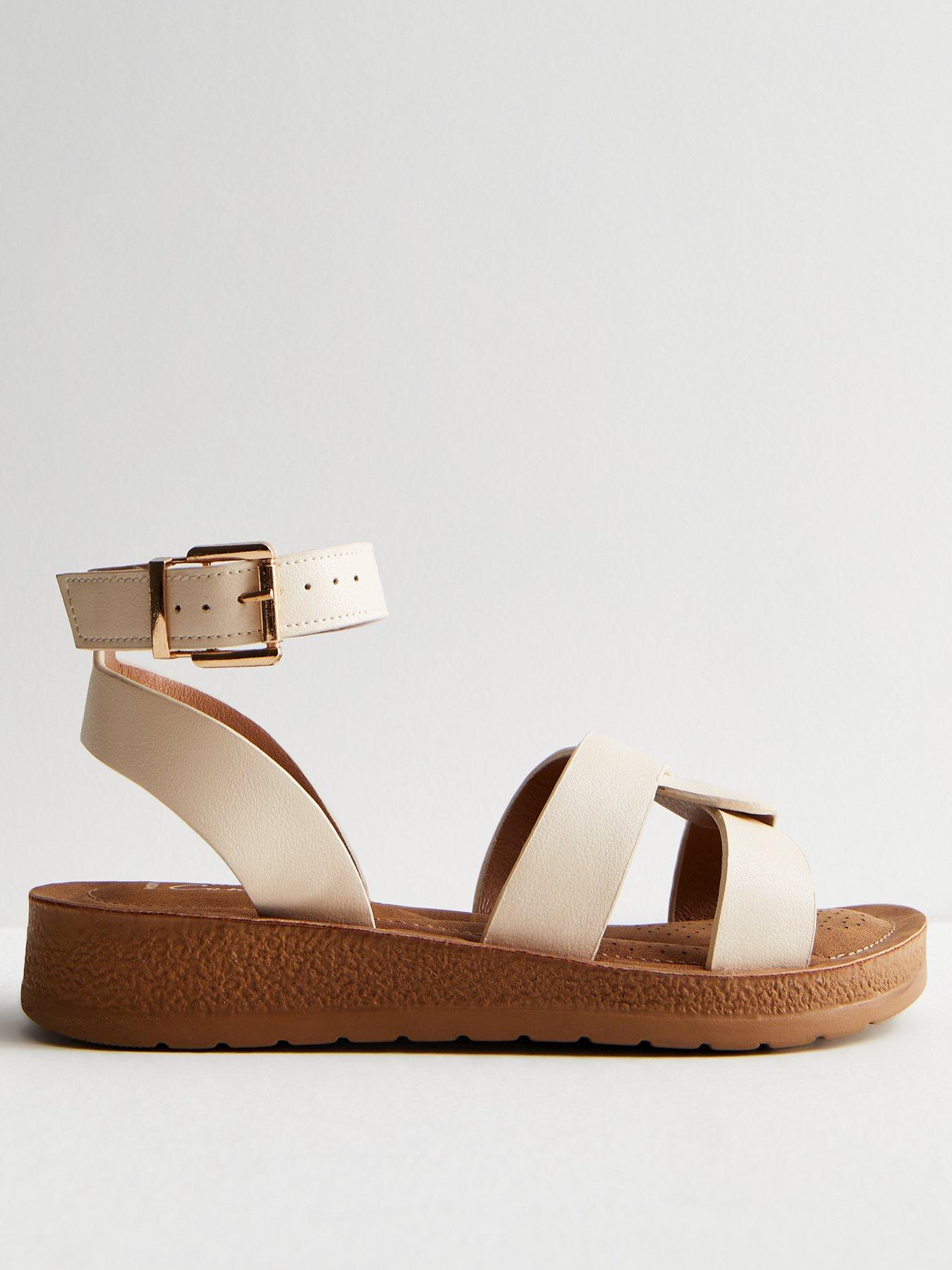 White flat sandals uk hot sale