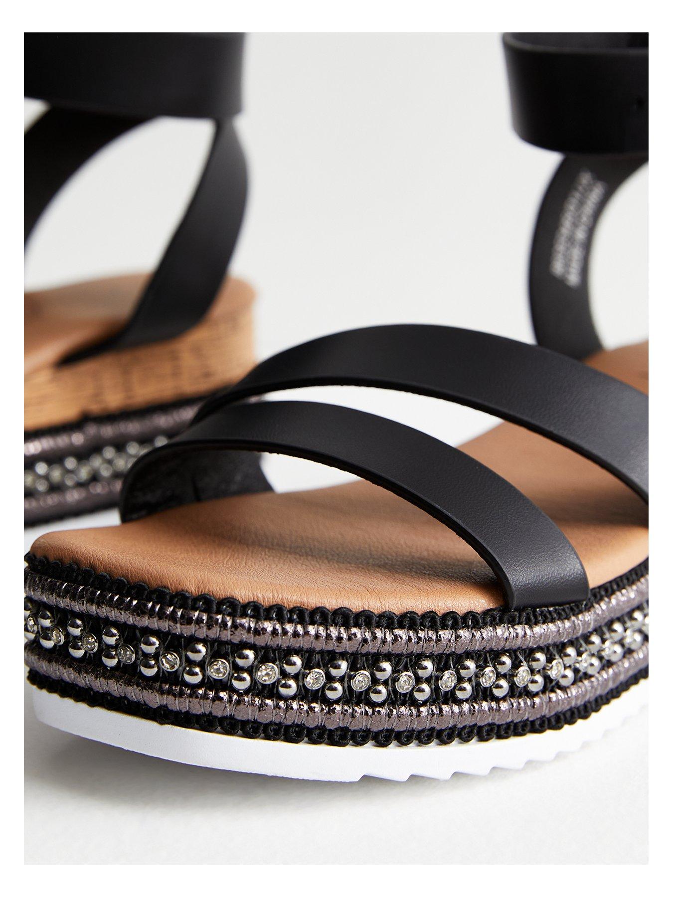 Embellished flatform hot sale sandals