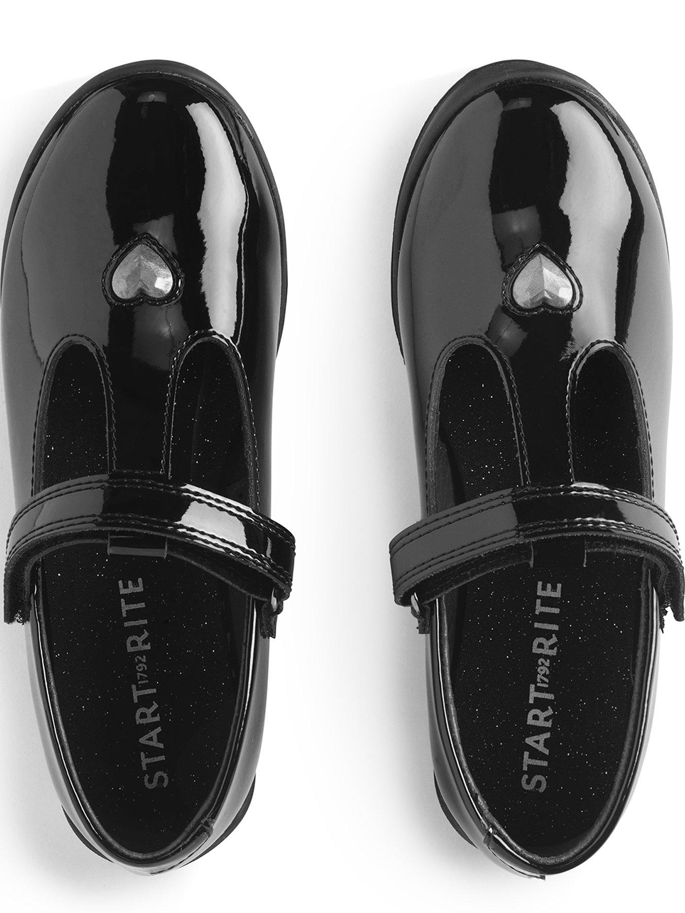 Image 4 of 6 of Start-rite Spellbound Girls Black Patent Leather T Bar School Shoes