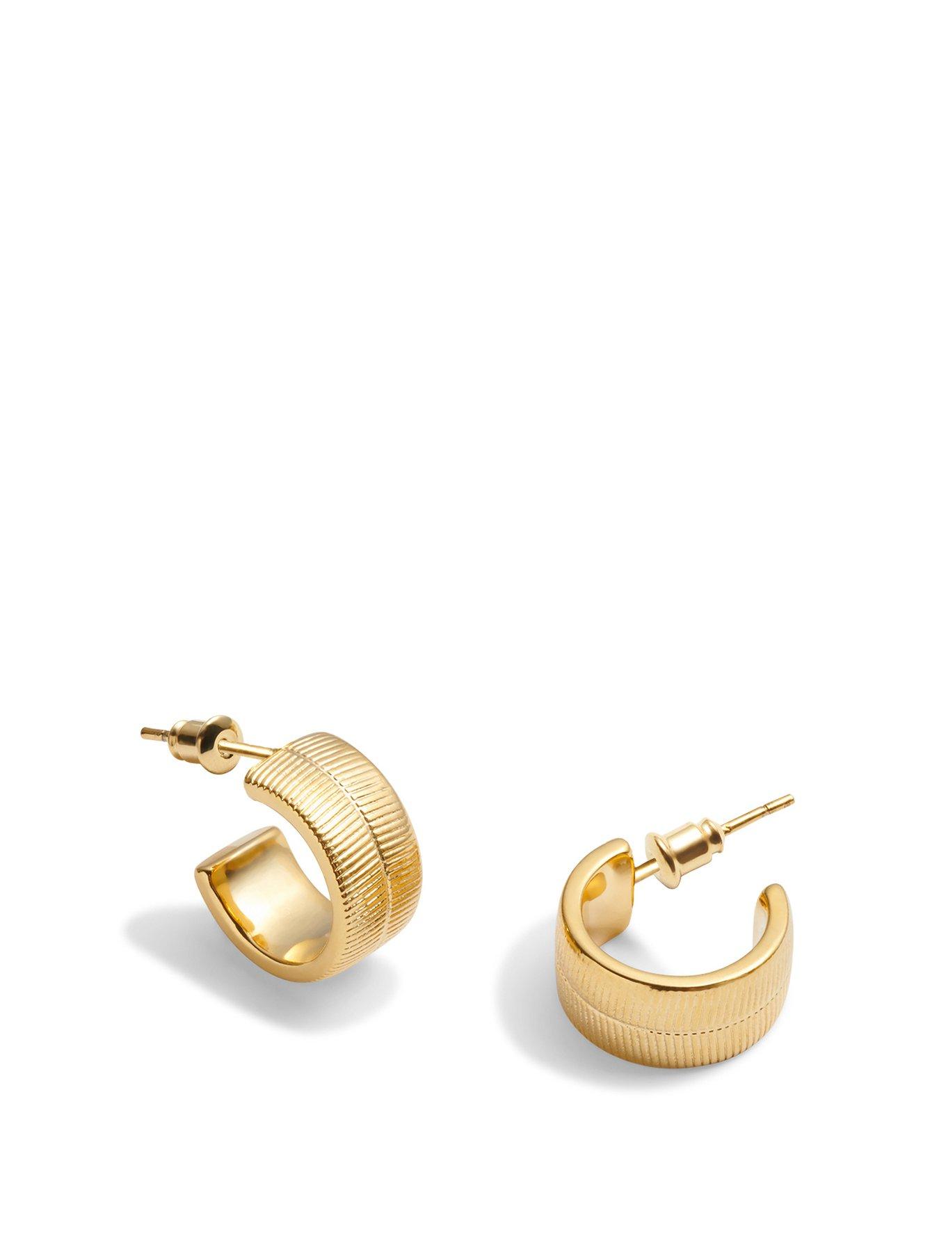 Product photograph of Katie Loxton Snake Huggie Hoops Gold Earrings 1 3cm X 0 7cm X 1 3cm from very.co.uk