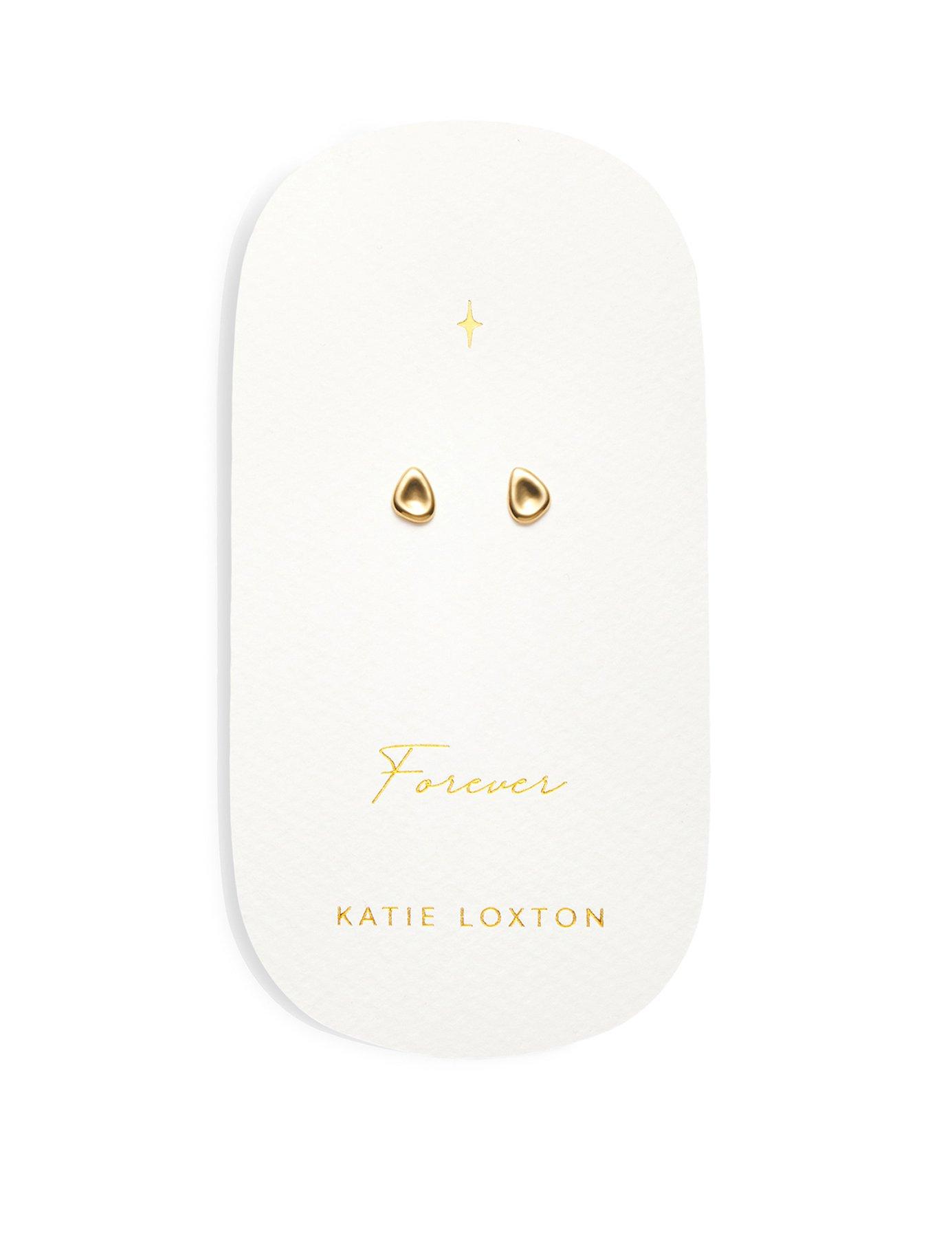 Product photograph of Katie Loxton Stud Pebble Earrings Gold Earrings 0 7cm X 0 6cm X 0 1cm from very.co.uk