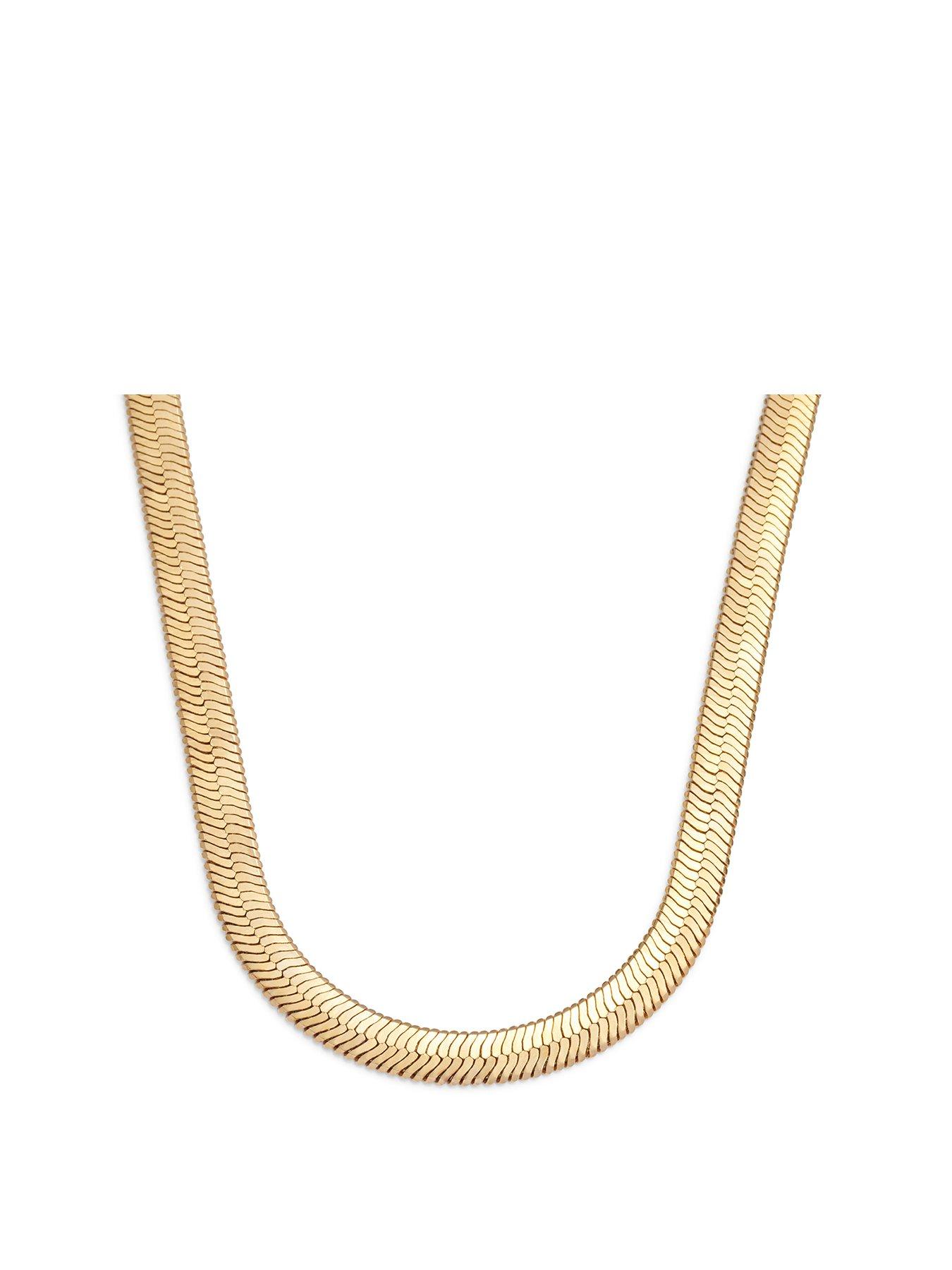 undefined Ciana Waterproof Gold Large Snake Chain Necklace