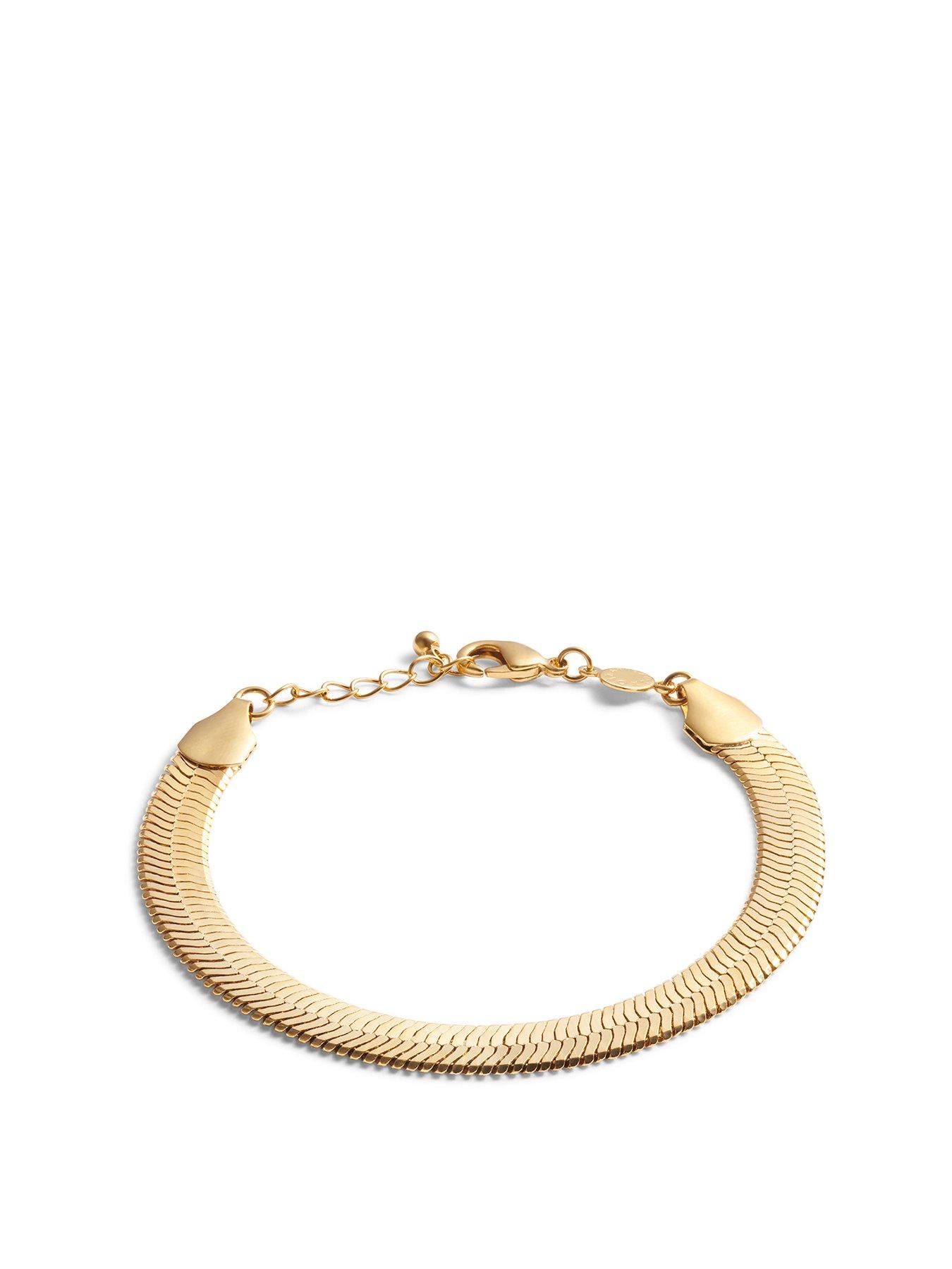 undefined Ciana Waterproof Gold Large Snake Chain Bracelet