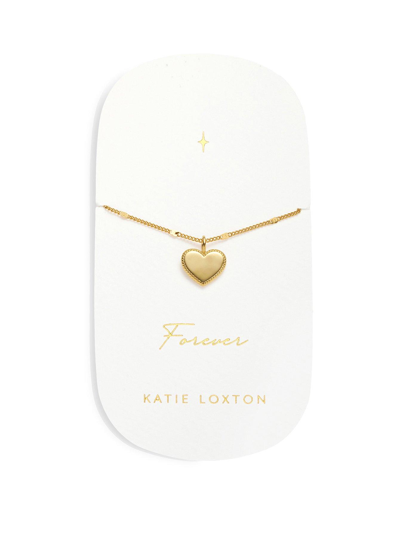 Product photograph of Katie Loxton Forever Waterproof Gold Heart Bracelet from very.co.uk