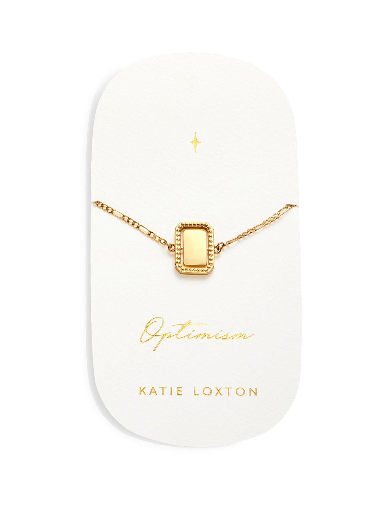 Product photograph of Katie Loxton Spinning Amulet Bracelet Gold Bracelet 18cm 3cm Extender from very.co.uk