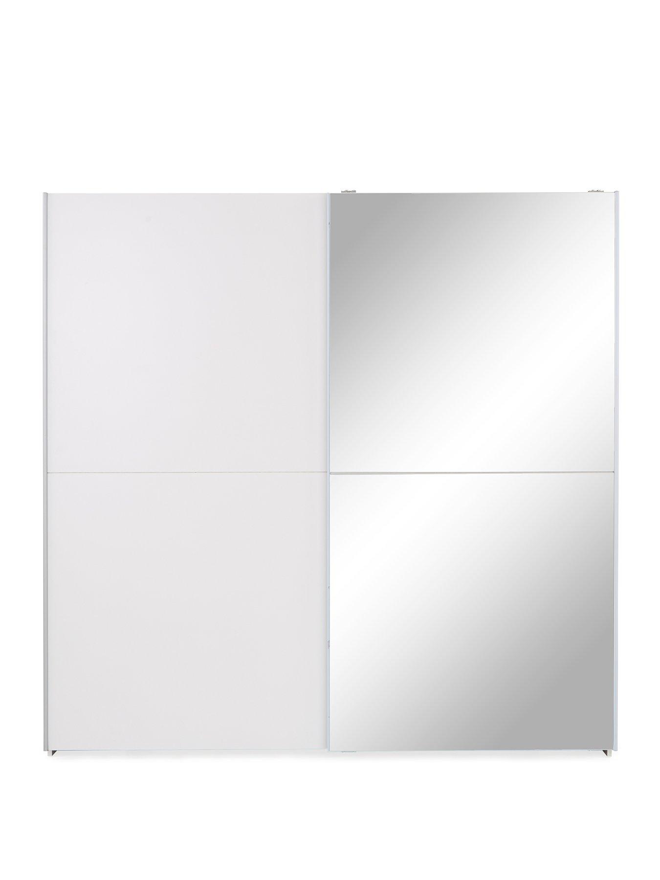 Image 2 of 6 of Very Home Nico 190 cm&nbsp;2 Door&nbsp;Sliding Mirrored Wardrobe - White