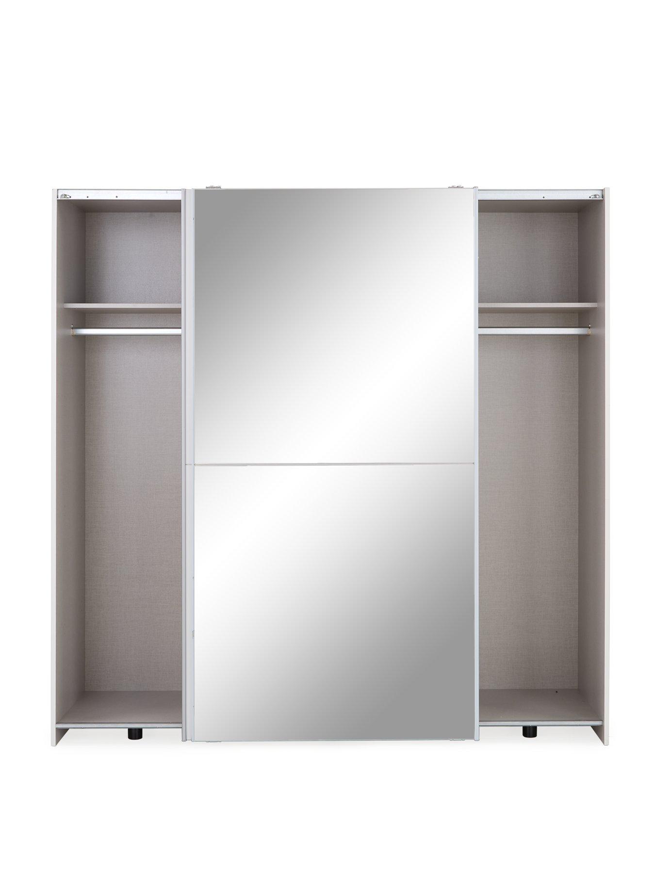 Image 4 of 6 of Very Home Nico 190 cm&nbsp;2 Door&nbsp;Sliding Mirrored Wardrobe - White