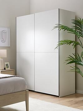 Product photograph of Very Home Nico 150 Cm 2 Door Sliding Wardrobe - White from very.co.uk