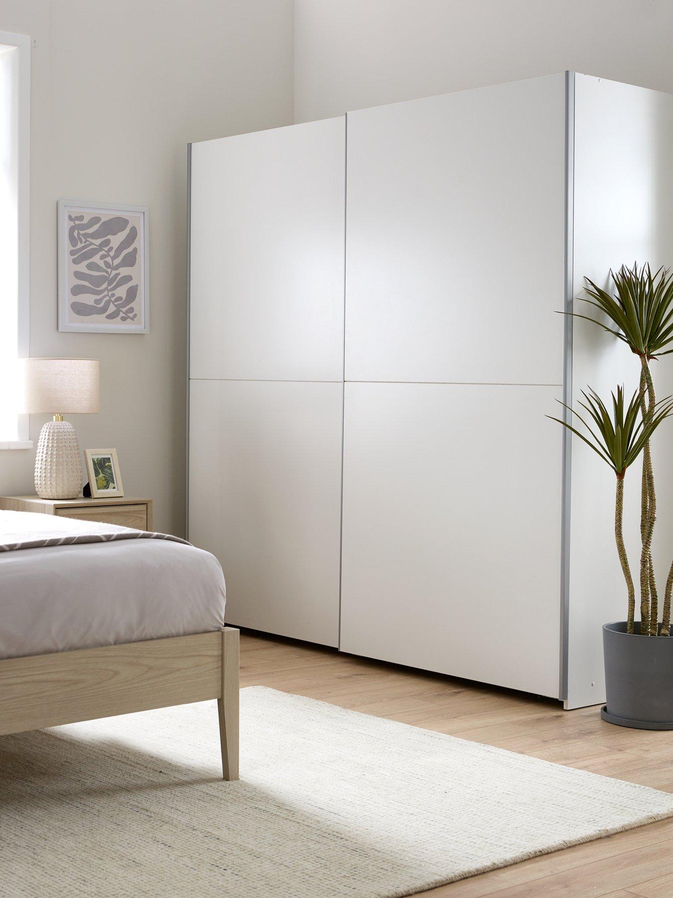 undefined Nico 190 cm 2 Door Sliding Wardrobe - White