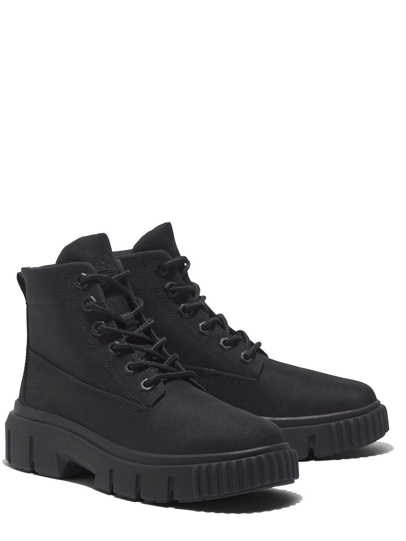 Timberland Greyfield Mid Lace Boot - Jet Black | Very.co.uk