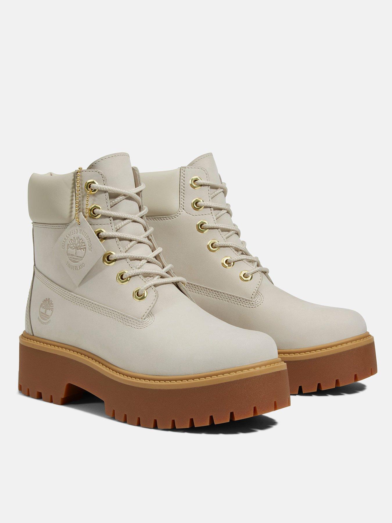 Cream deals timberlands womens