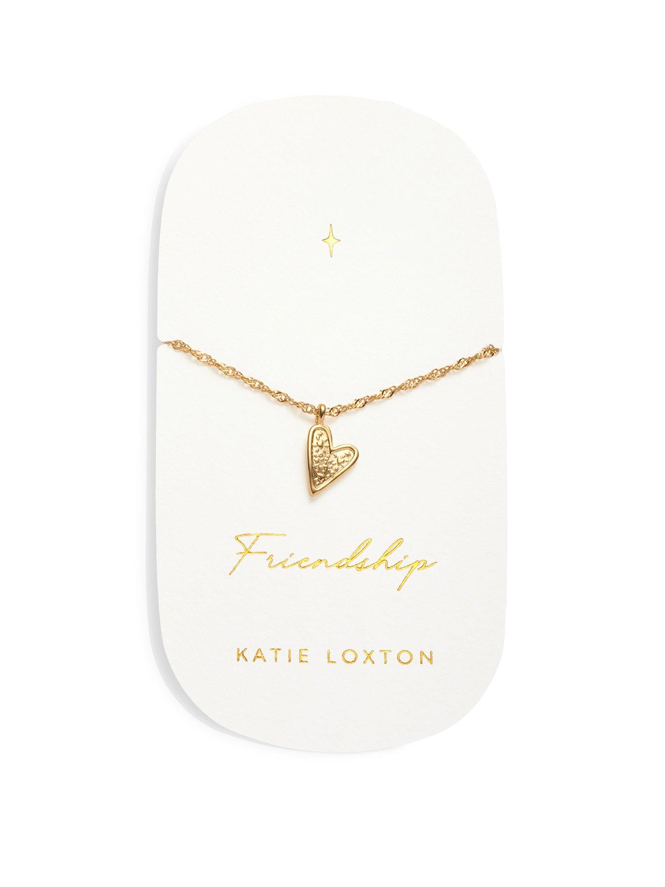 Product photograph of Katie Loxton Heart Bracelet Gold Bracelet 18cm 3cm Extender from very.co.uk