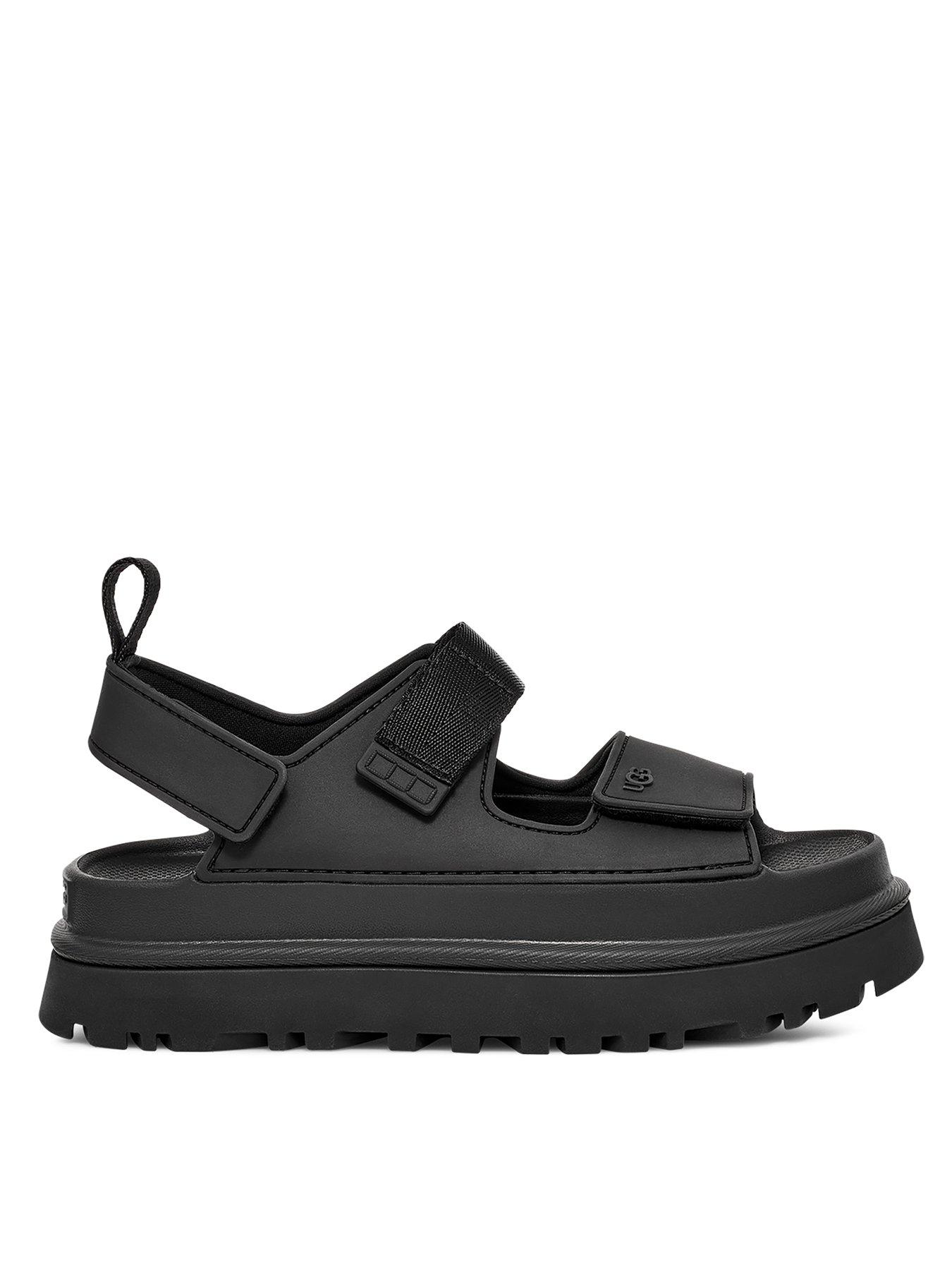 UGG GoldenGlow Chunky Sandals - Black