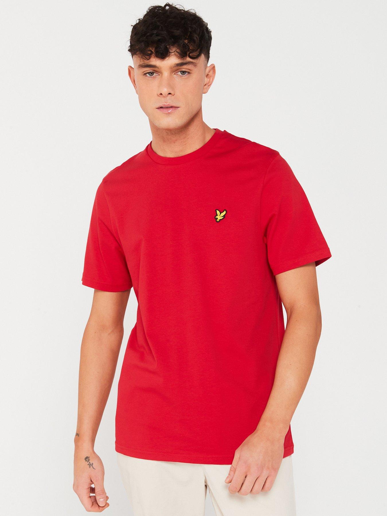lyle & scott regular fit plain t-shirt - red