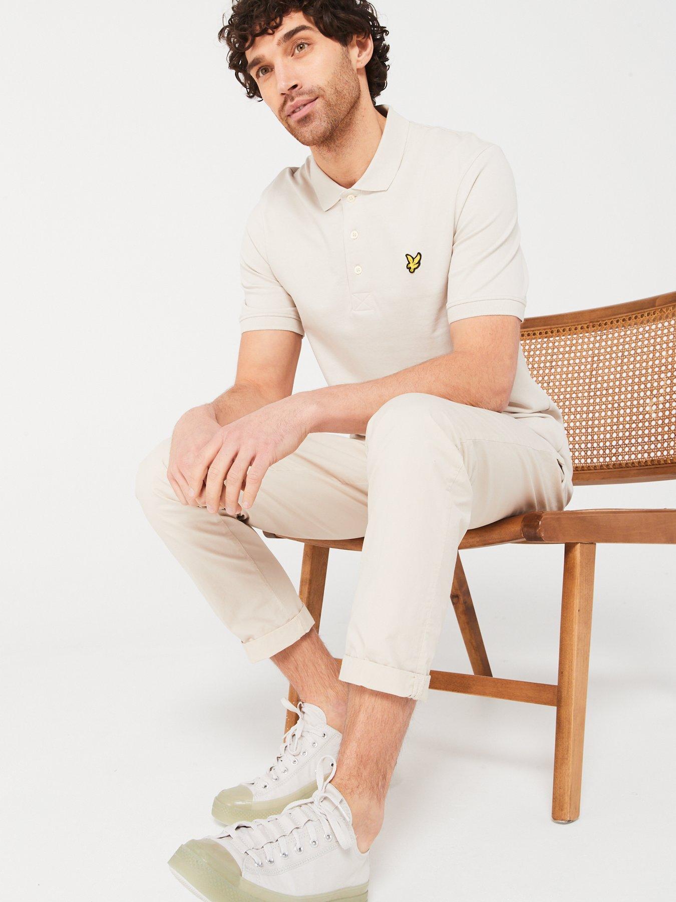 Image 4 of 4 of Lyle & Scott Plain Polo Shirt - Beige