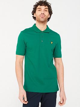 lyle & scott regular fit short sleeve plain polo shirt - green