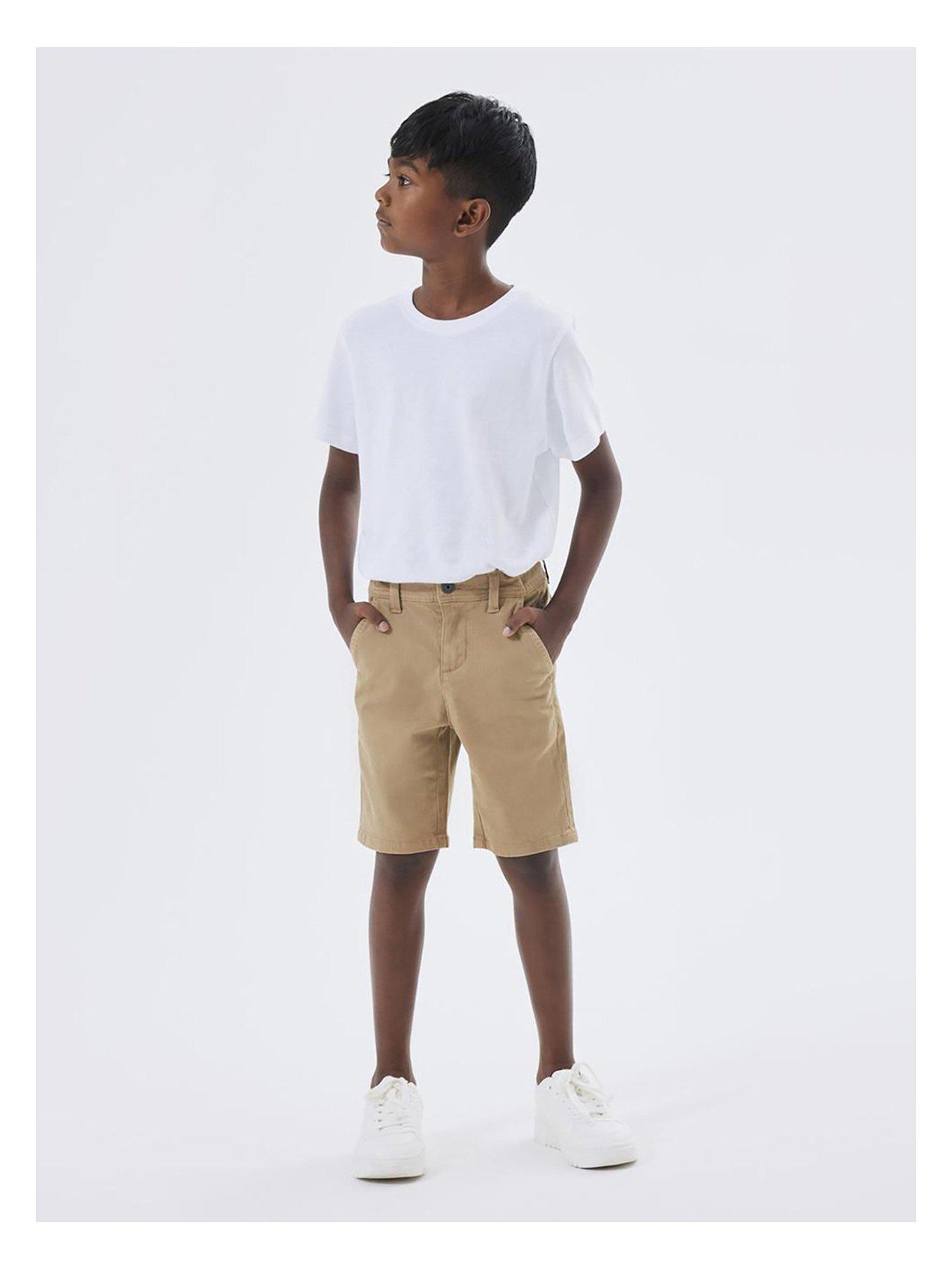 name it boys silas chino shorts - kelp