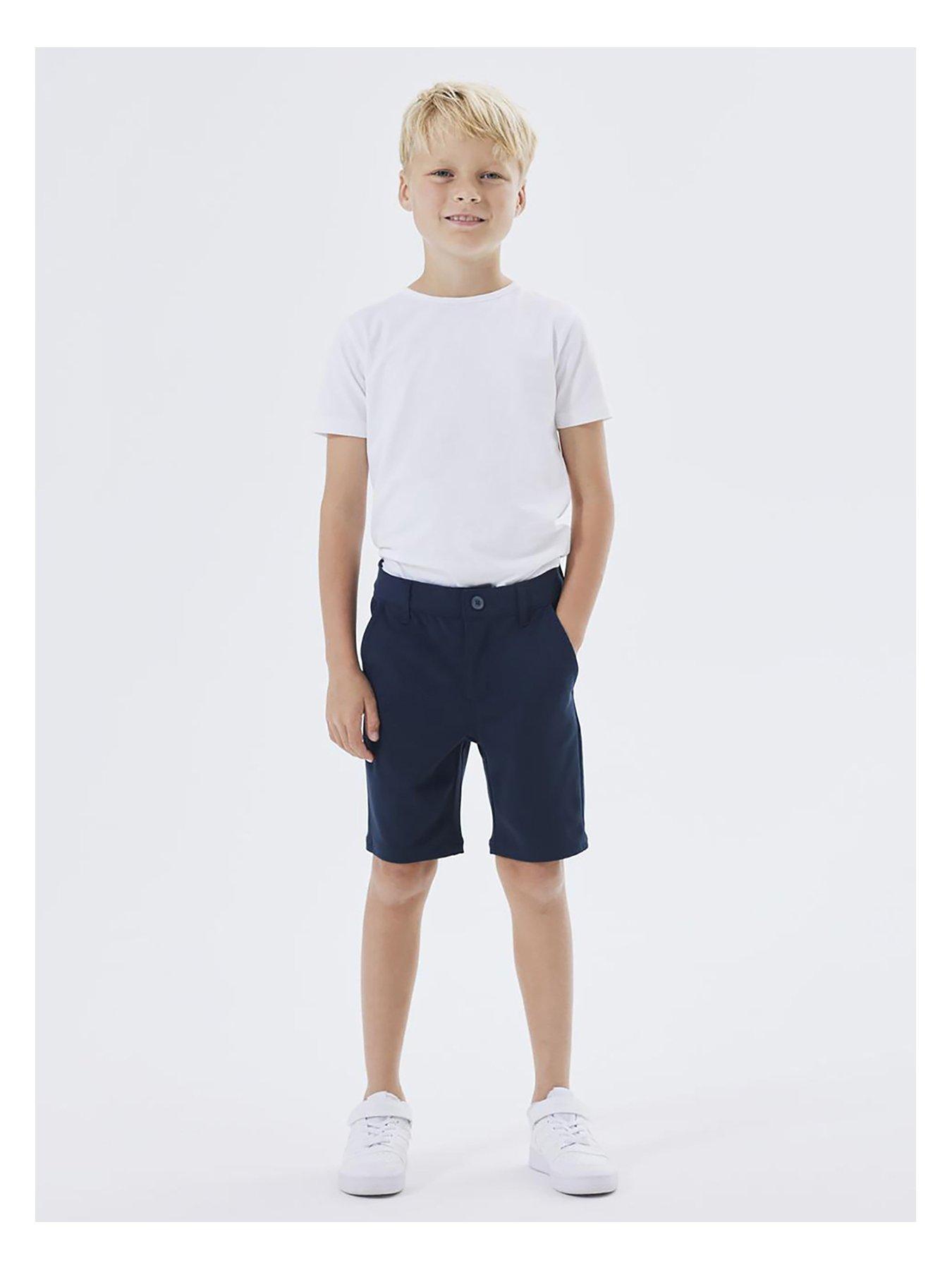 name it boys silas comfort smart sweat shorts - dark sapphire