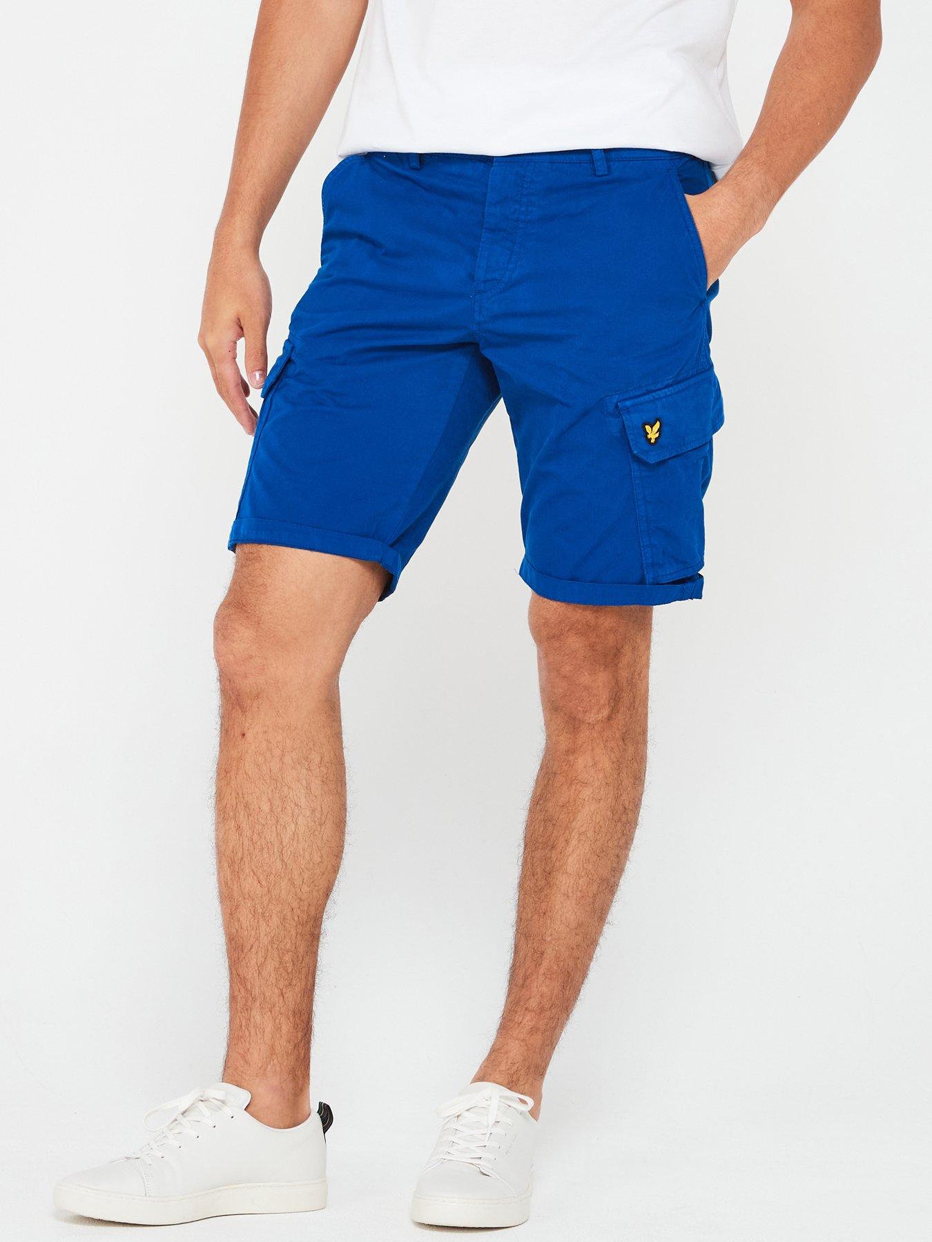 lyle & scott wembley cargo shorts - blue