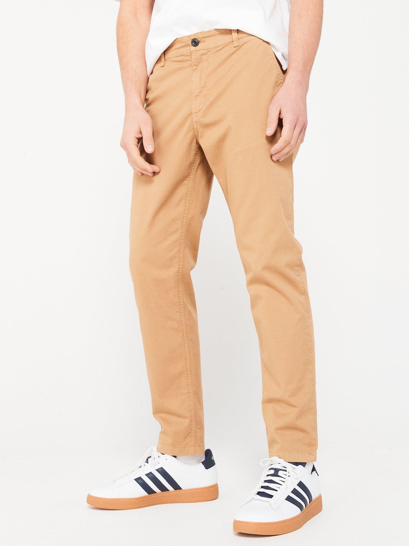 Lyle & Scott Anfield Chino Trousers - Beige, Beige, Size 36, Inside Leg Regular, Men