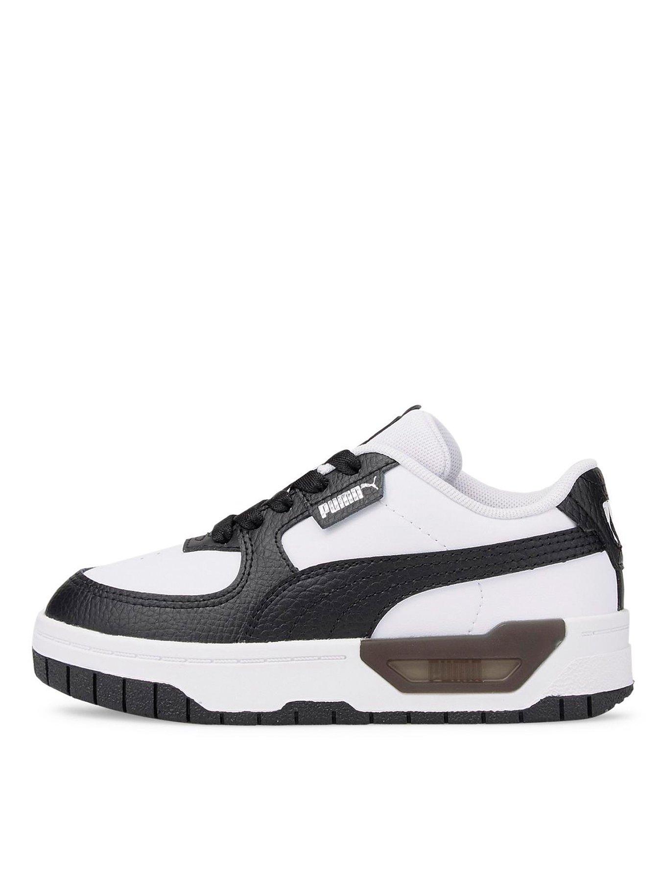 Puma Girls Younger Cali Dream Leather Trainers - White/Black, White/Black, Size 11 Younger
